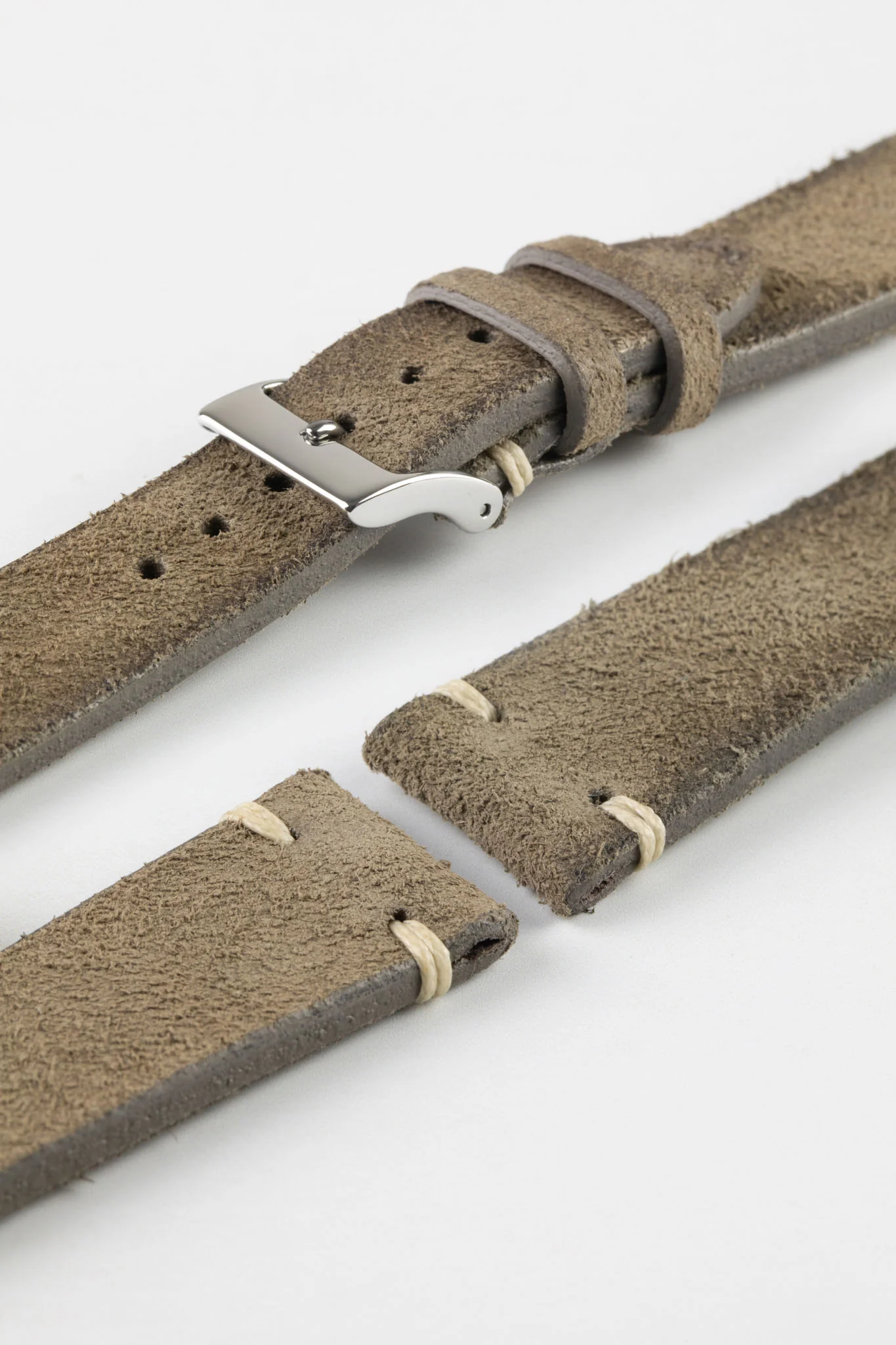 JPM Italian Distressed Tasso Leather Watch Strap in SAND - Image 7
