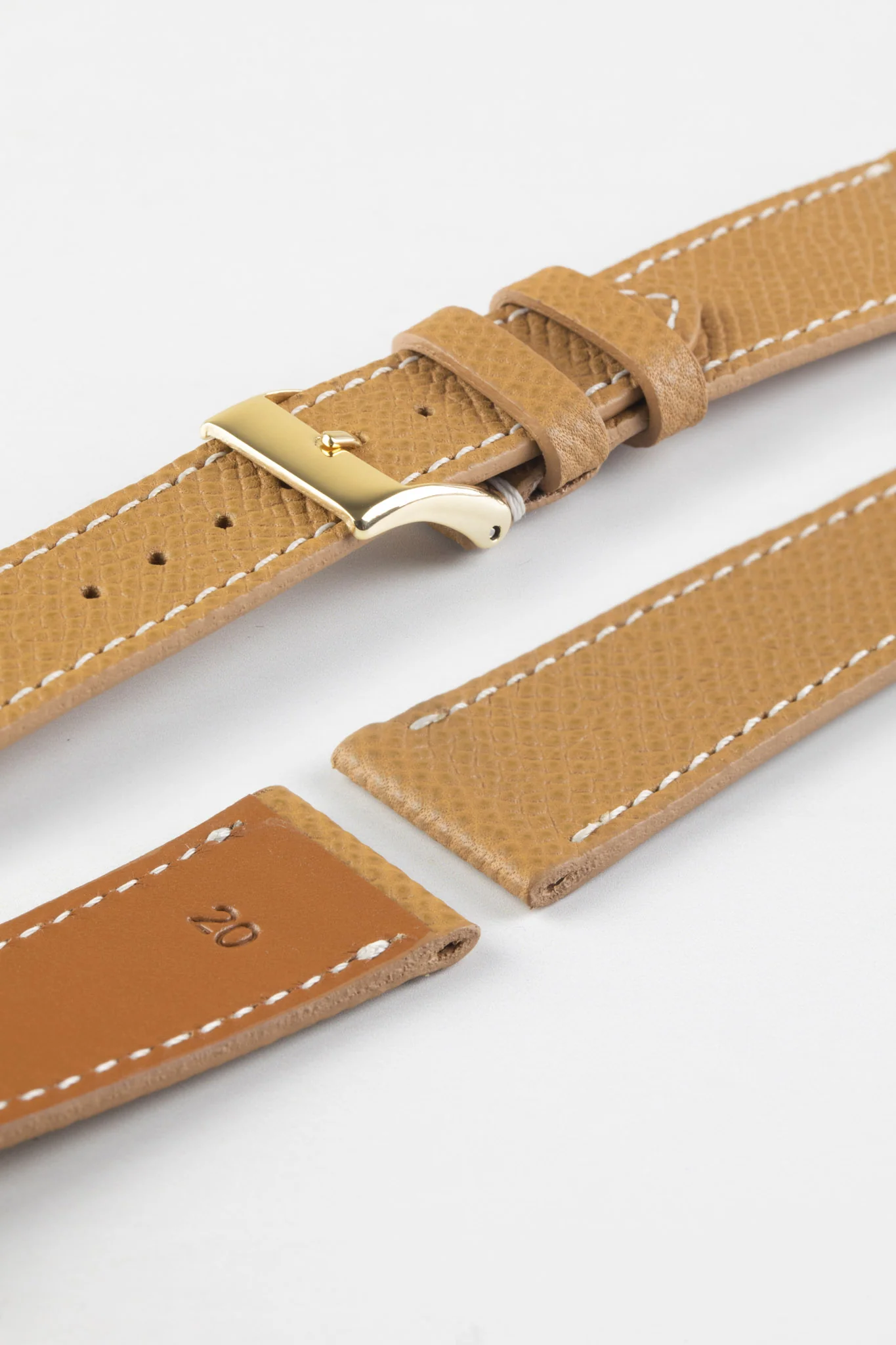JPM Italian Elegant Print Leather Watch Strap in BEIGE - Image 7