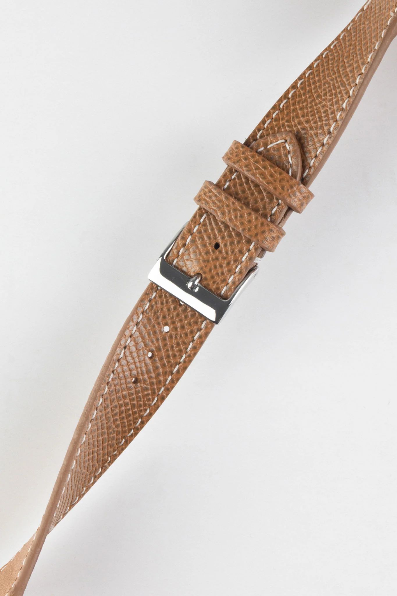 JPM Italian Elegant Print Leather Watch Strap in BROWN - Image 4