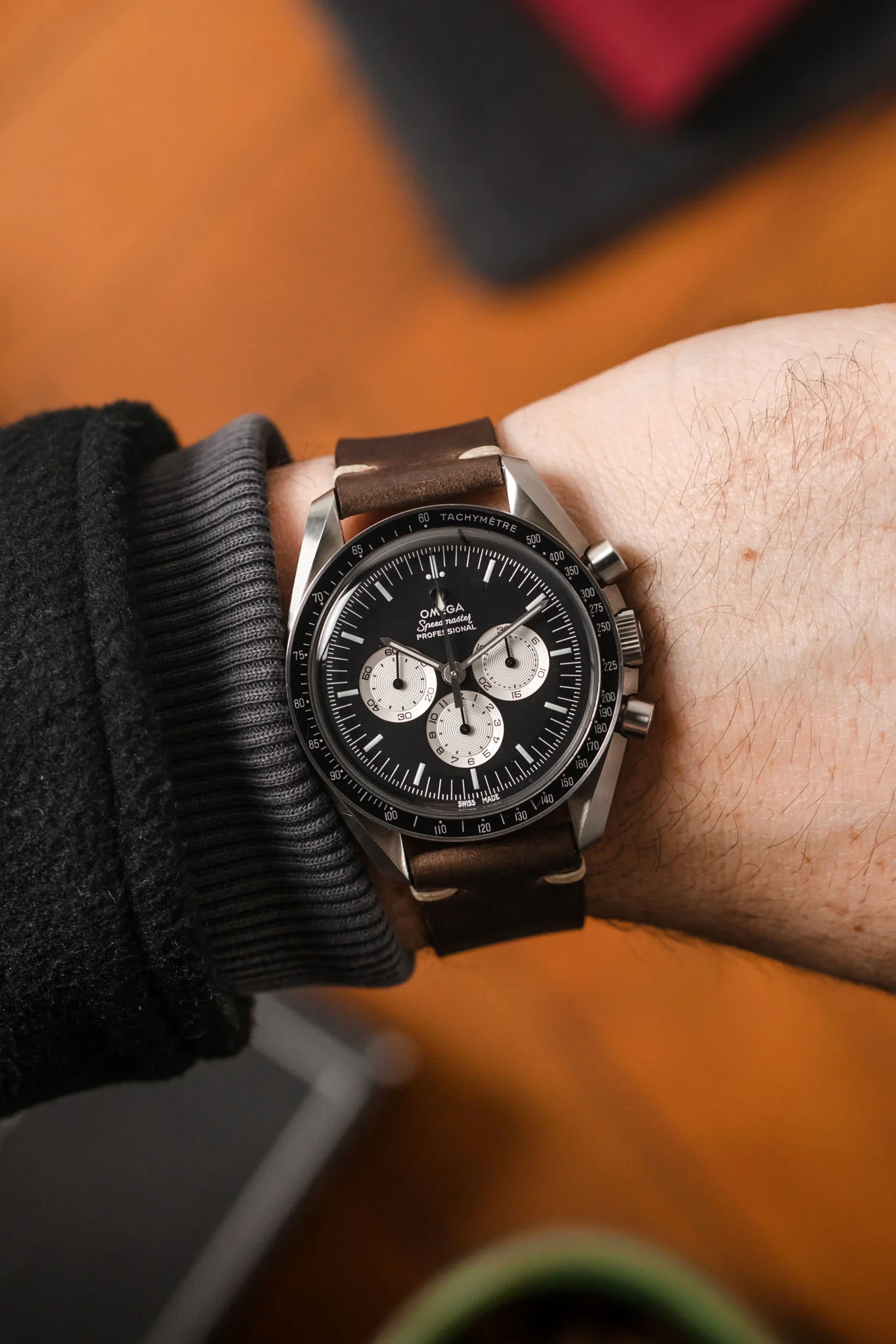 JPM Italian Shell Cordovan Watch Strap in BROWN - Image 2