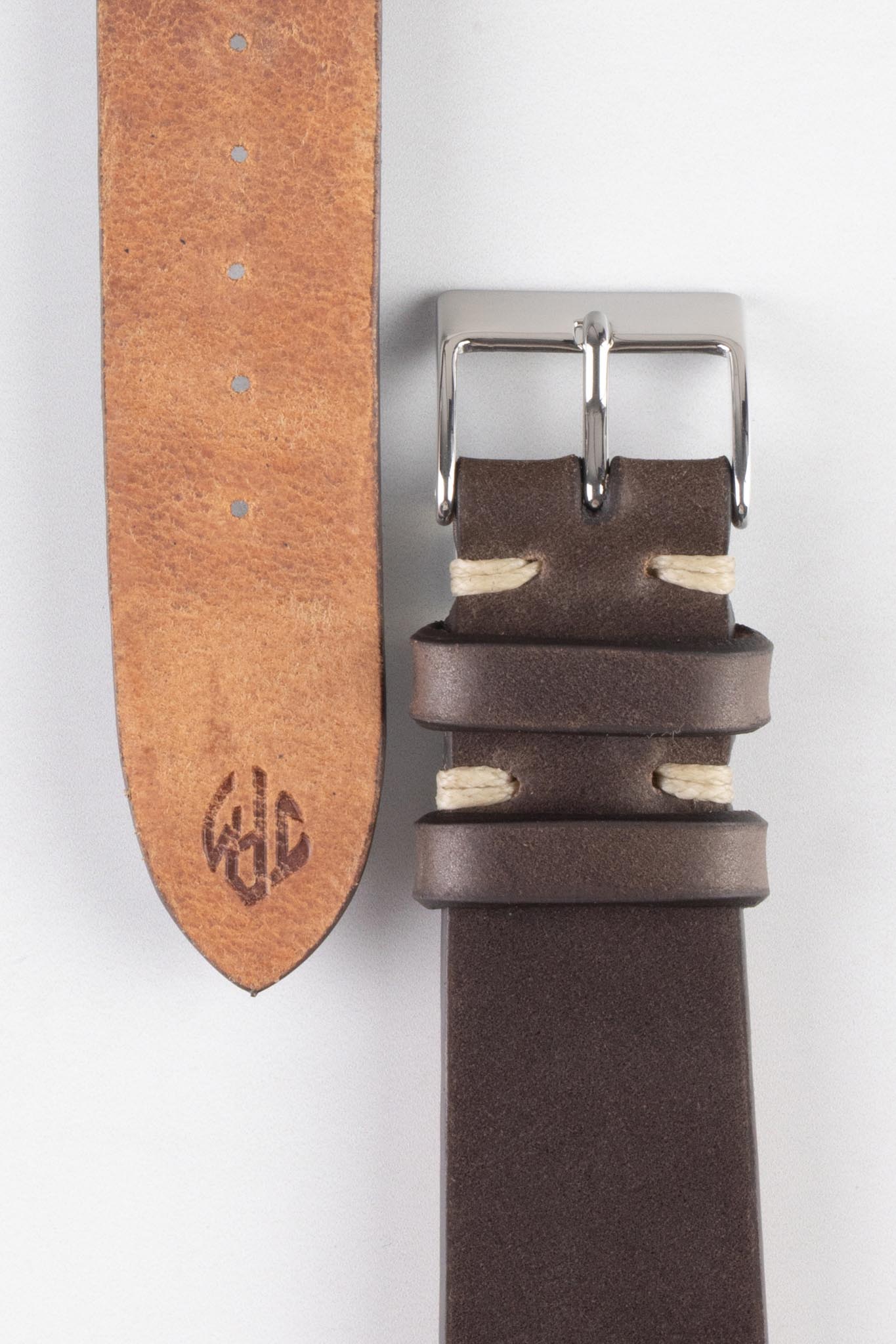 JPM Italian Shell Cordovan Watch Strap in BROWN - Image 3