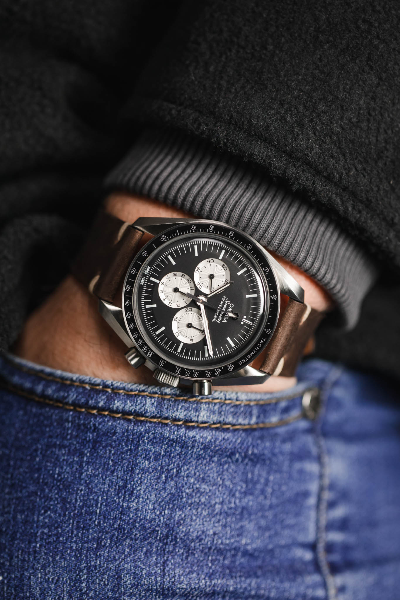 JPM Italian Shell Cordovan Watch Strap in BROWN - Image 4