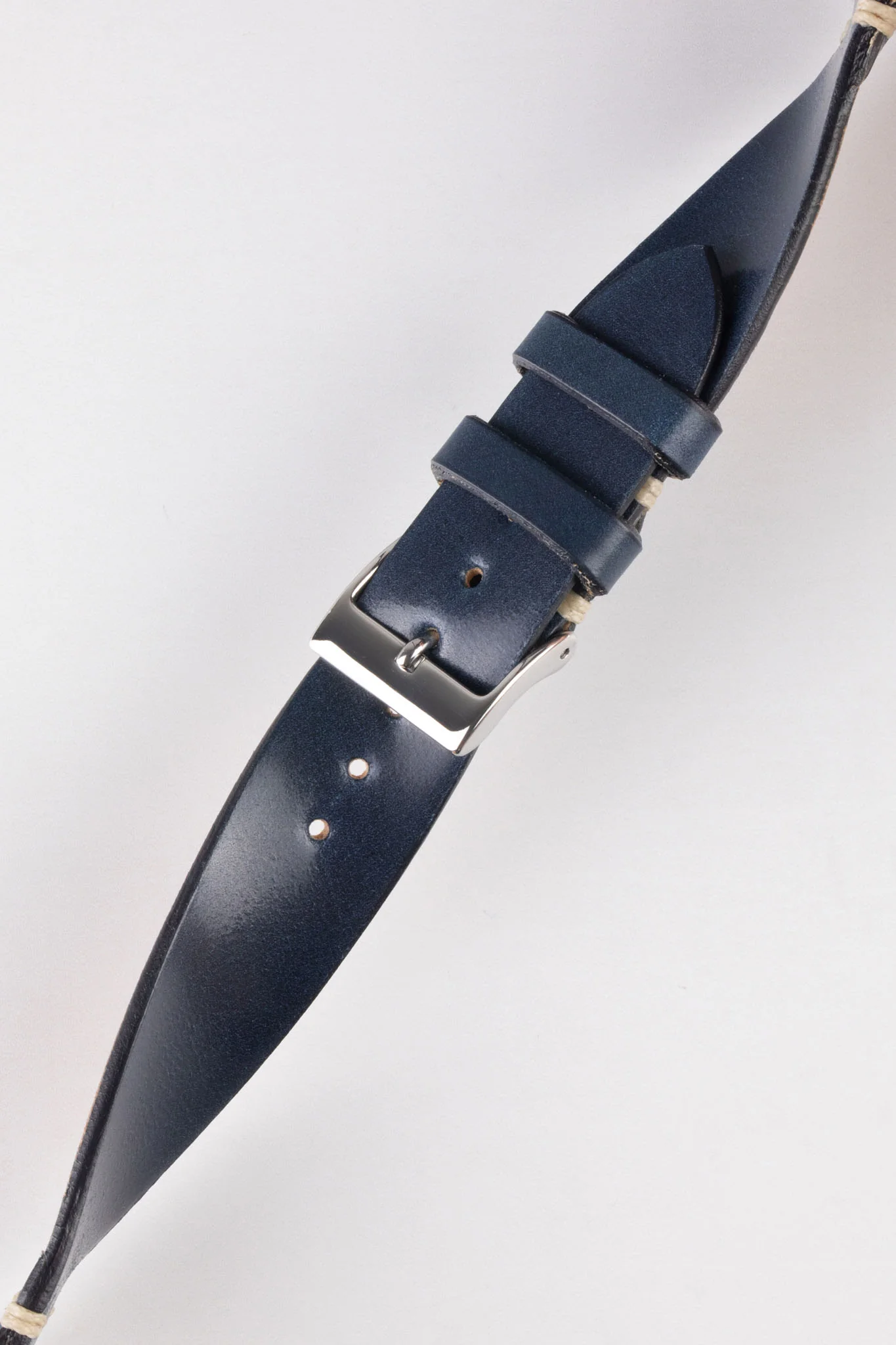 JPM Italian Shell Cordovan Watch Strap in DARK BLUE - Image 5