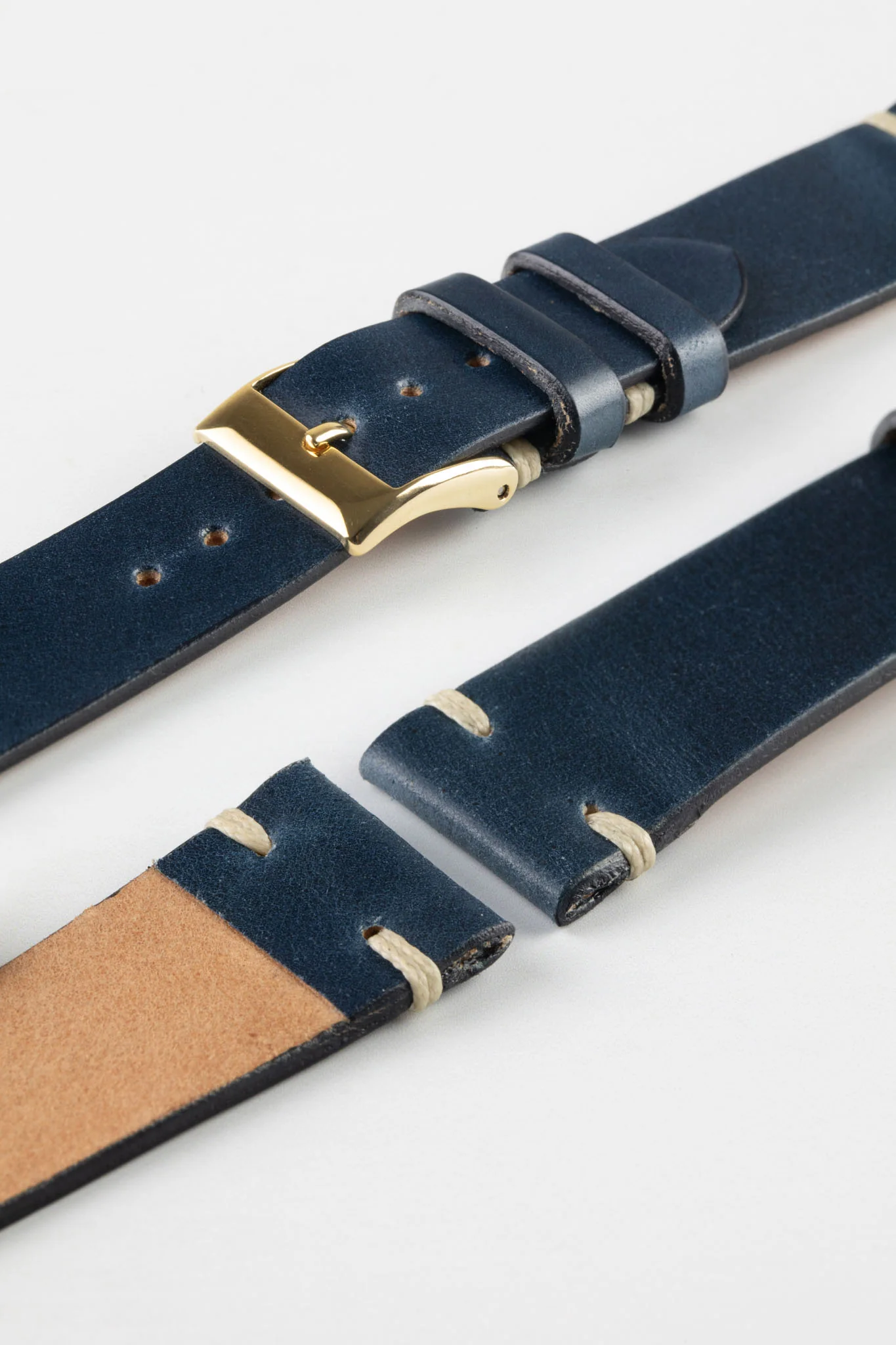 JPM Italian Shell Cordovan Watch Strap in DARK BLUE - Image 8