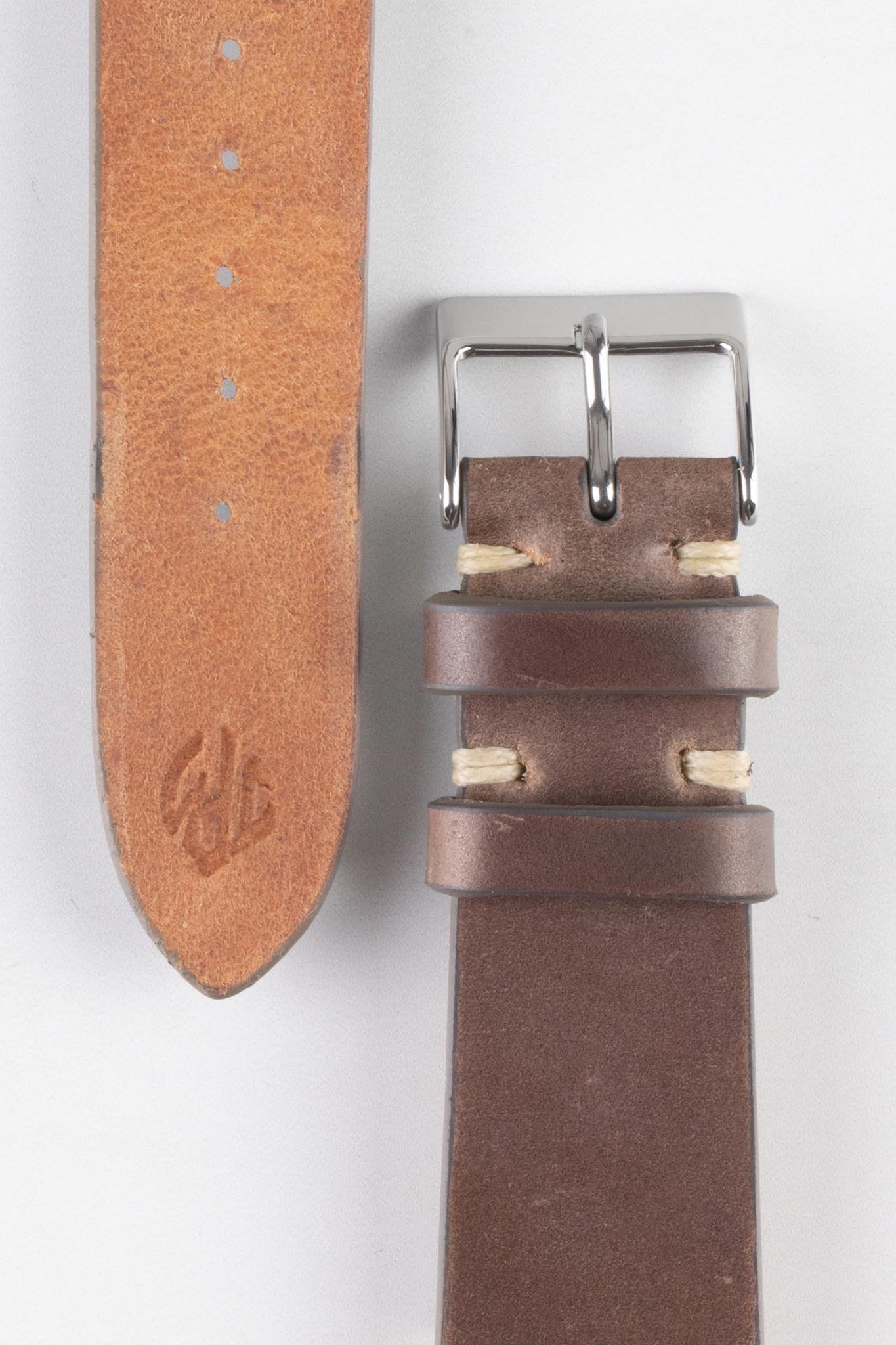 JPM Italian Shell Cordovan Watch Strap in TAUPE - Image 3