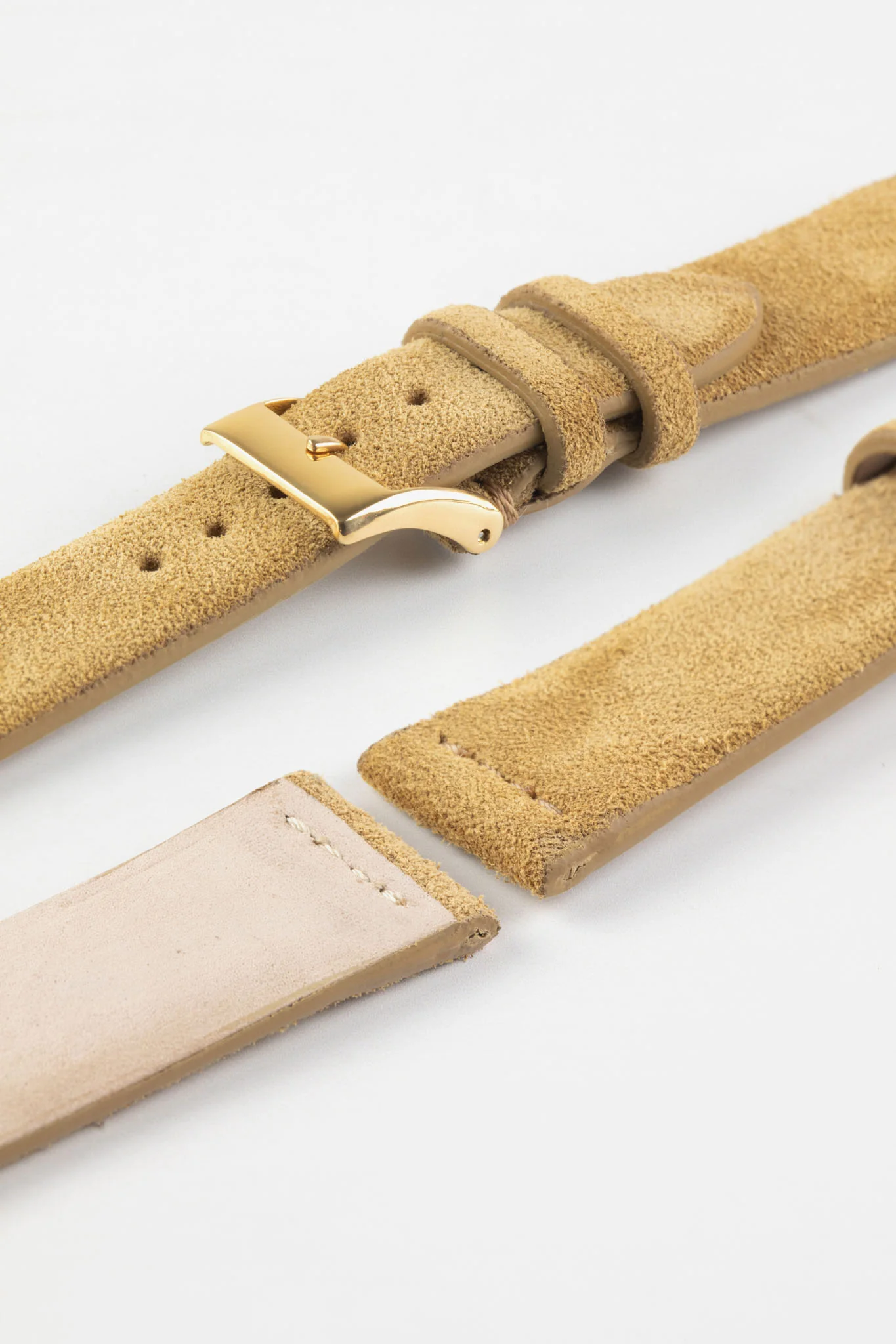 JPM Italian Suede Leather Watch Strap in BEIGE - Image 7