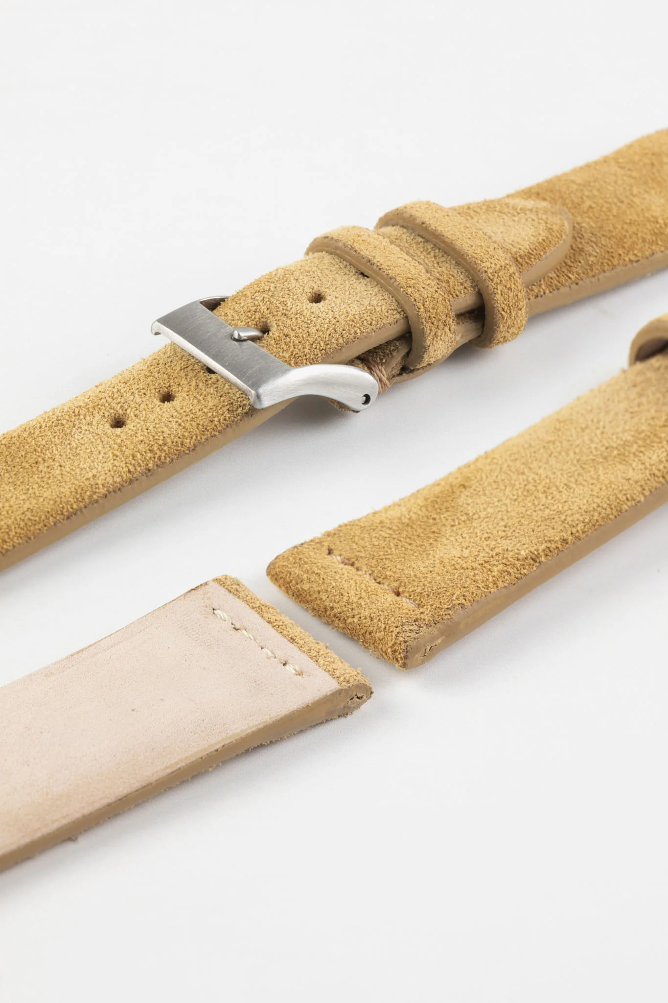 JPM Italian Suede Leather Watch Strap in BEIGE - Image 8