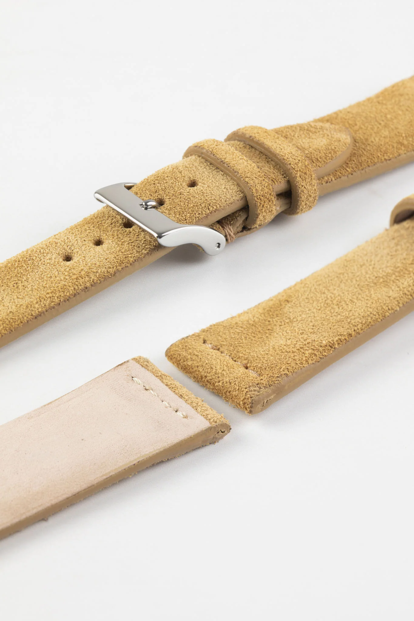 JPM Italian Suede Leather Watch Strap in BEIGE - Image 9