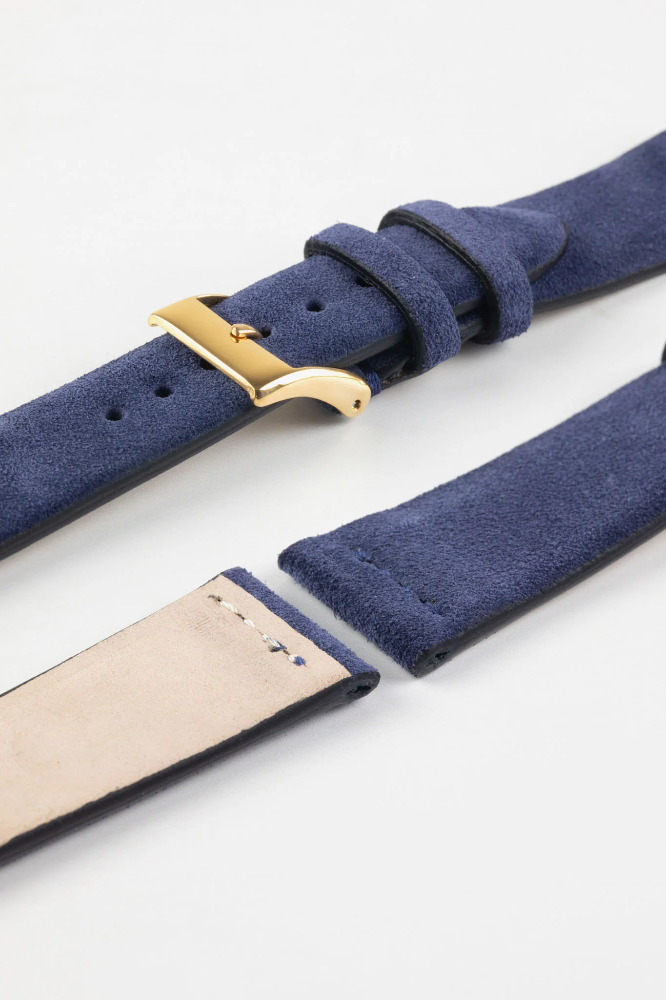 JPM Italian Suede Leather Watch Strap in BLUE - Image 7