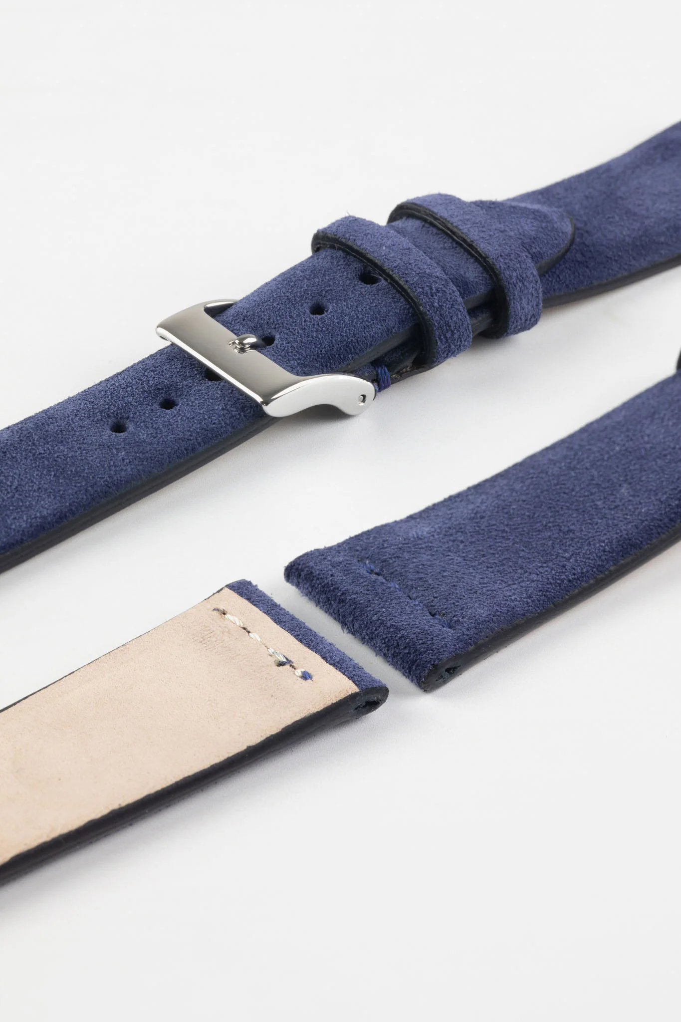 JPM Italian Suede Leather Watch Strap in BLUE - Image 9