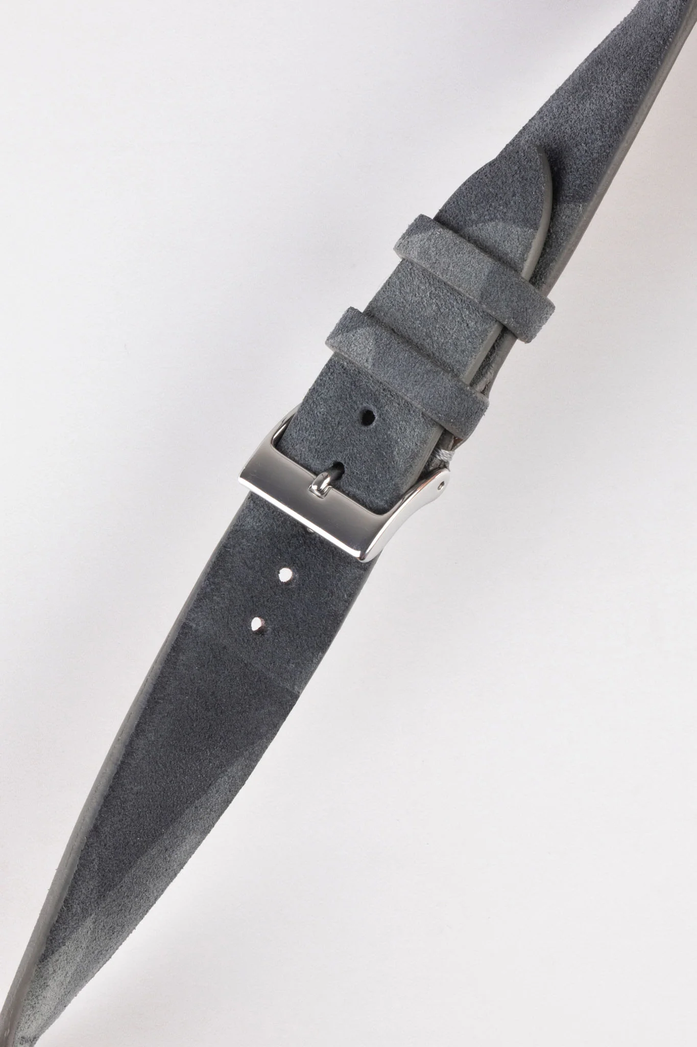 JPM Italian Suede Leather Watch Strap in GREY CAMOUFLAGE - Image 5