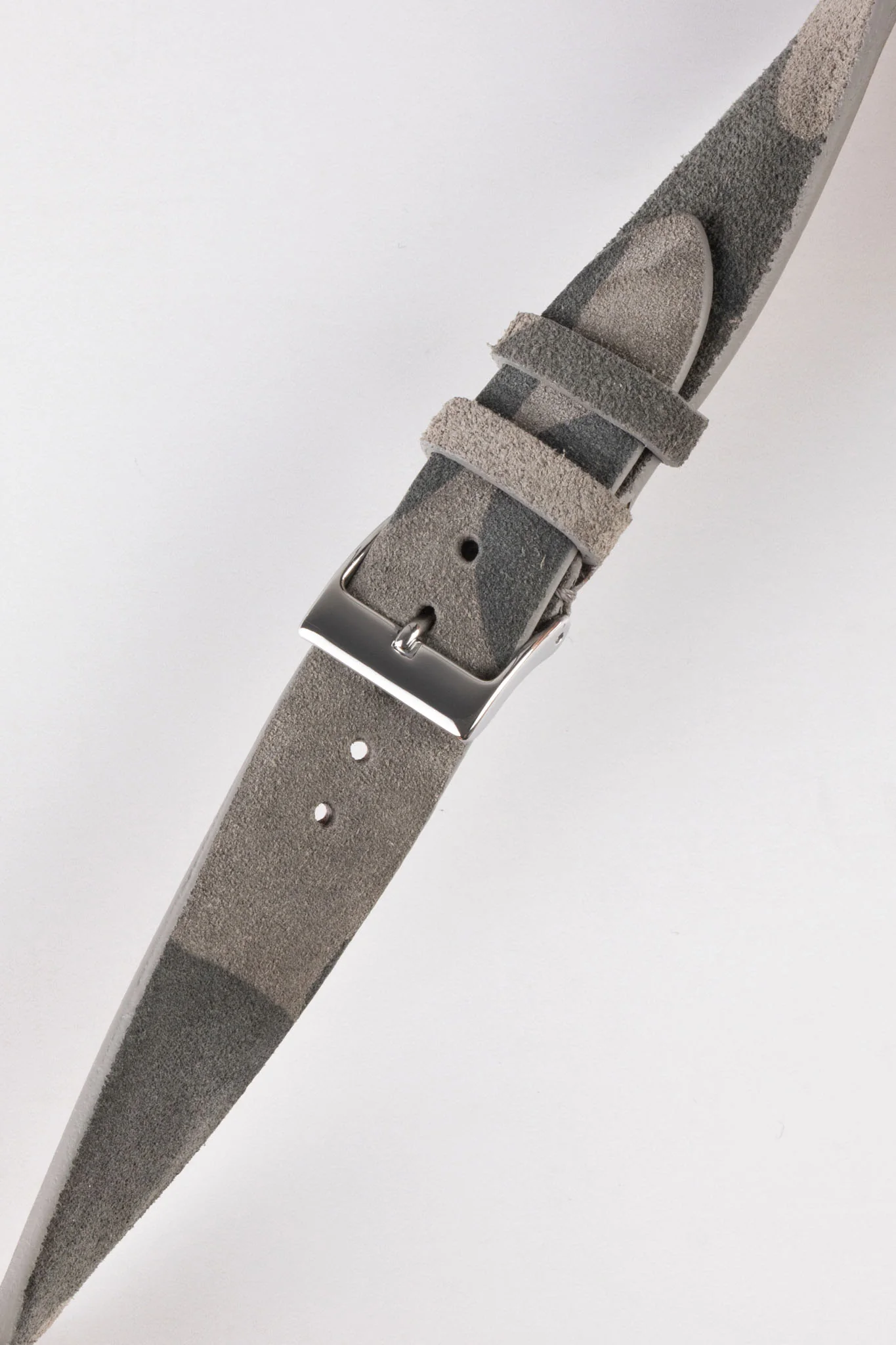 JPM Italian Suede Leather Watch Strap in TAUPE CAMOUFLAGE - Image 5