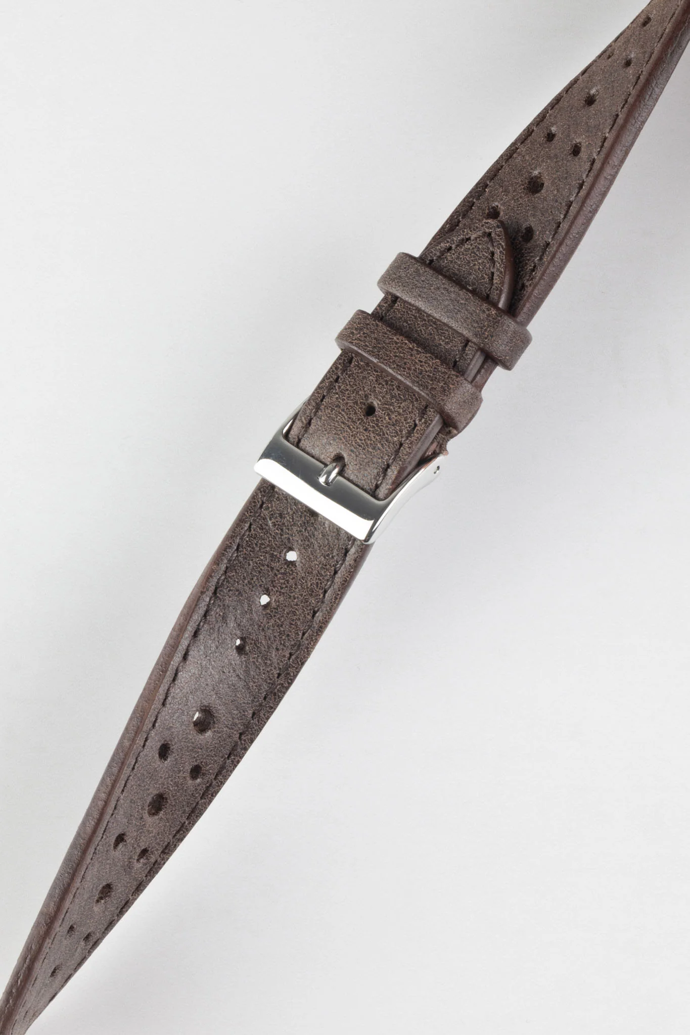 JPM Italian Vintage Leather Racing Watch Strap in WALNUT - Image 4