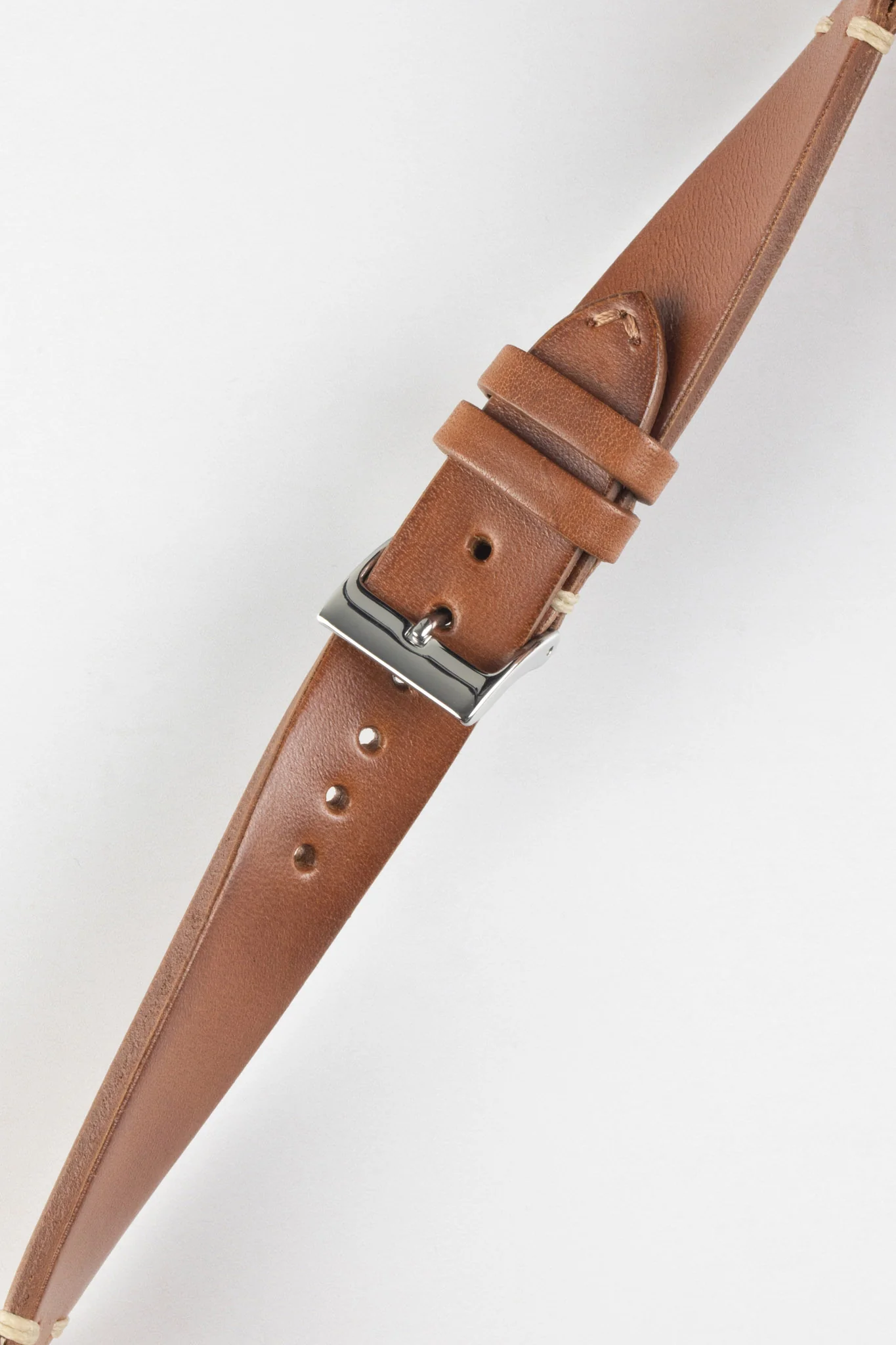 JPM Italian Vintage Leather Watch Strap in GOLD BROWN - Image 4