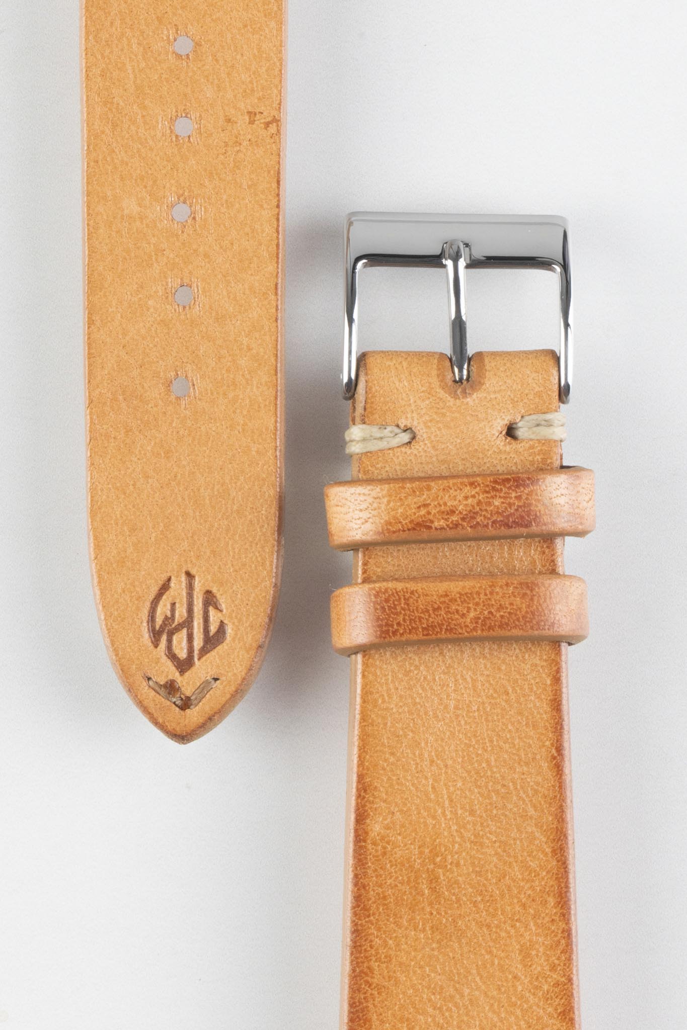 JPM Italian Vintage Leather Watch Strap in HONEY - Image 3