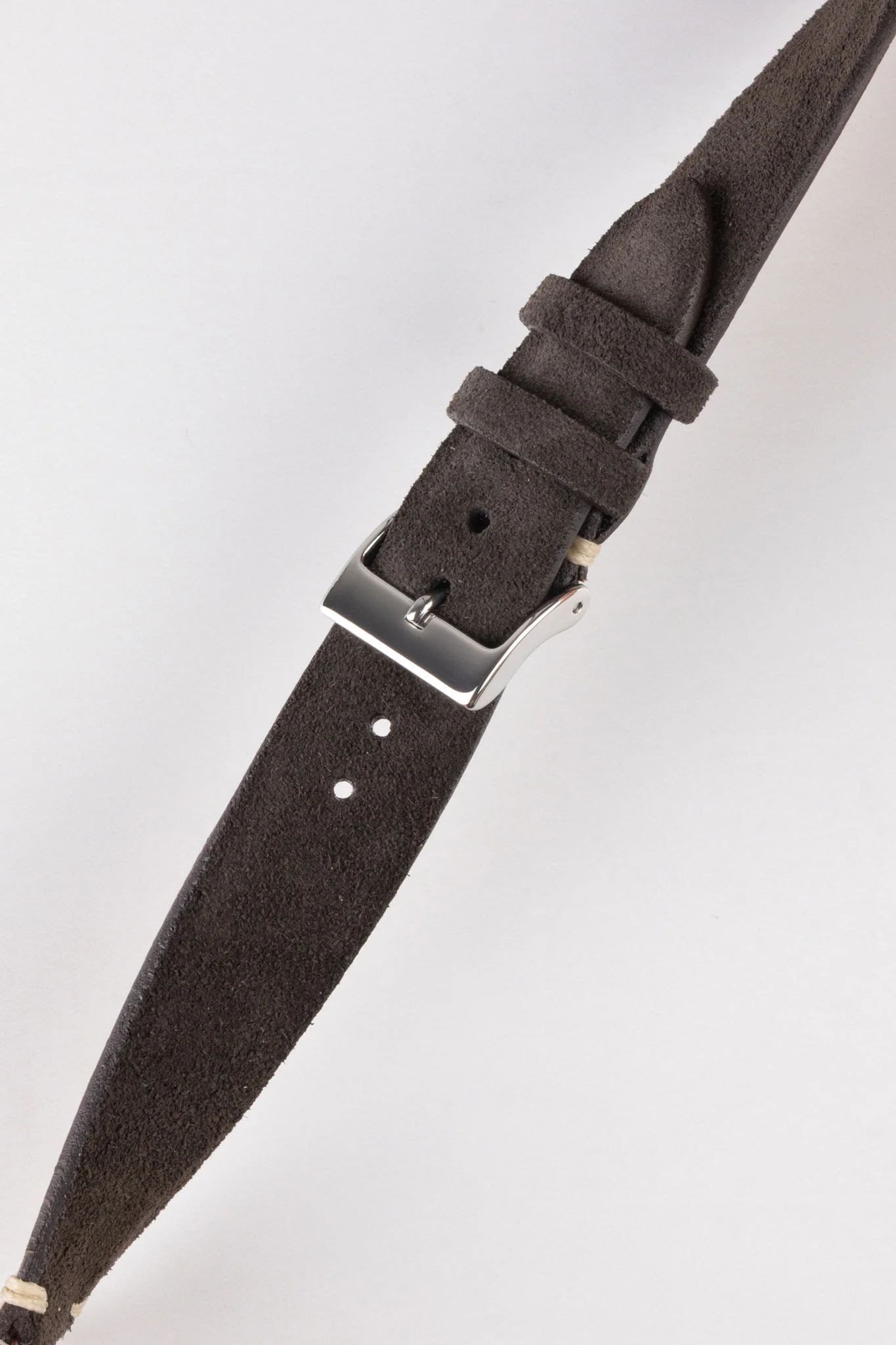 JPM Italian Vintage Suede Leather Watch Strap in CHARCOAL - Image 5