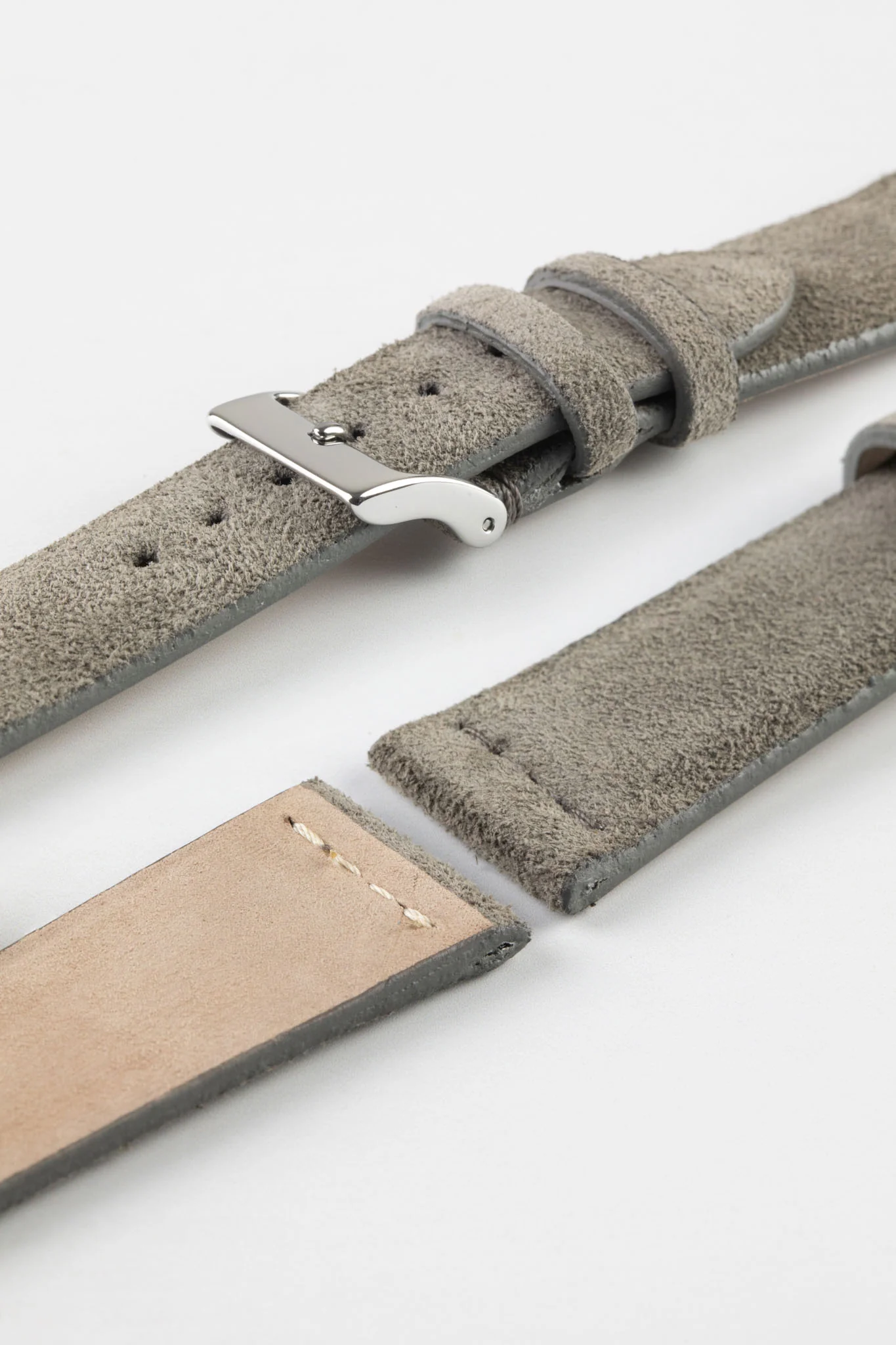 JPM Italian Suede Leather Watch Strap in SPACE GREY - Image 7