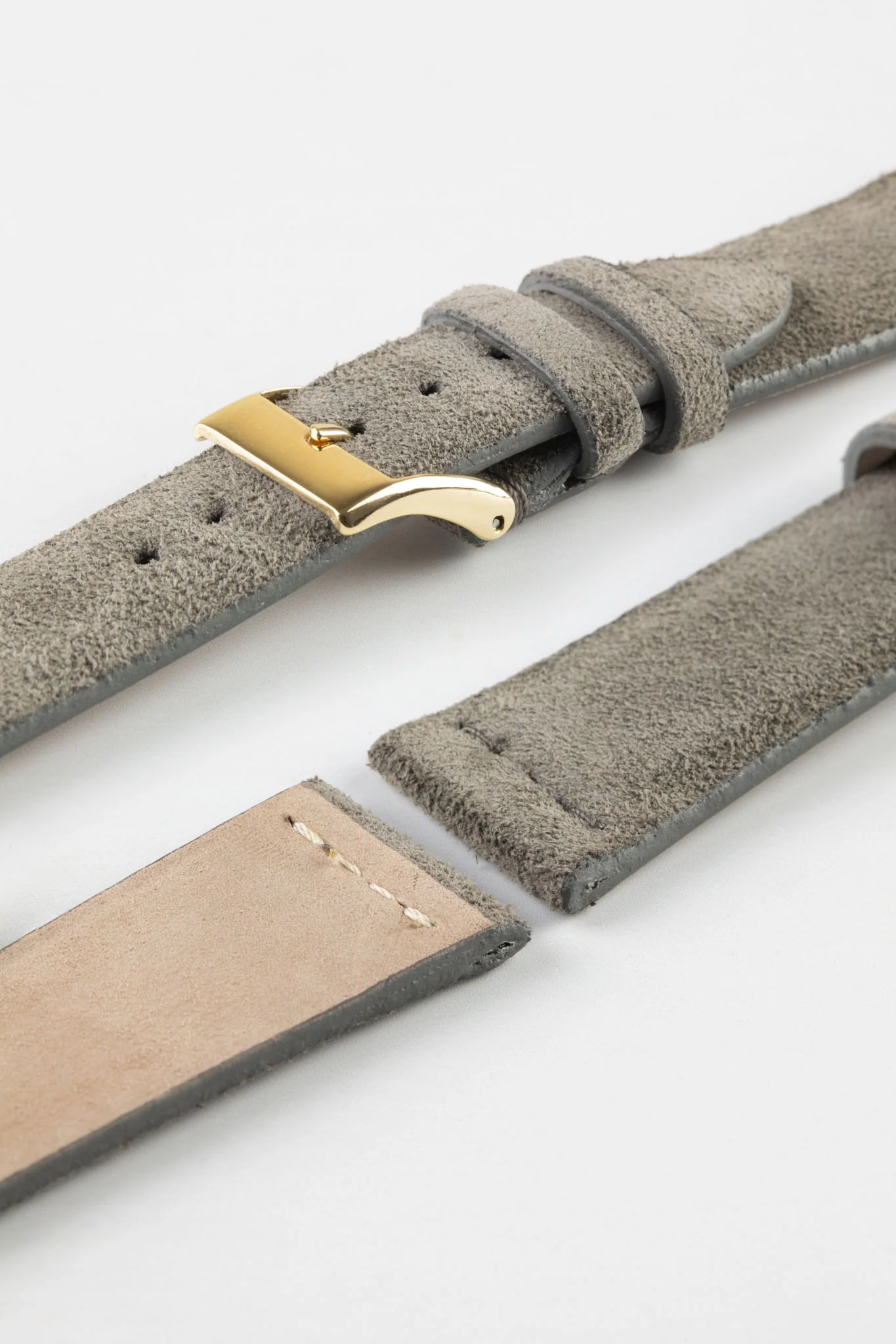 JPM Italian Suede Leather Watch Strap in SPACE GREY - Image 8