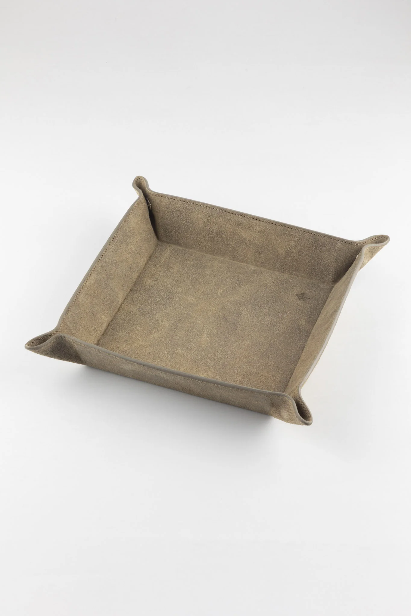 JPM Large Suede Leather Valet Watch Tray in GREY - Image 5