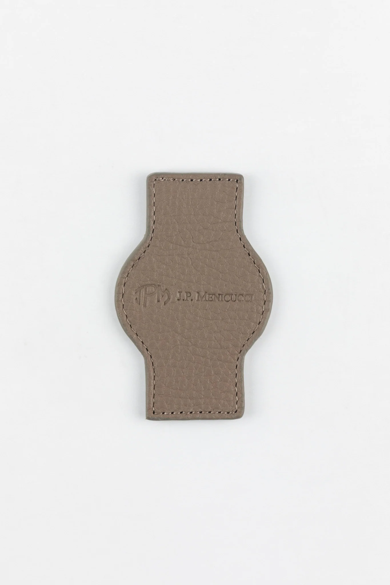 JPM Luxe Leather Watch Pouch in TAUPE - Image 3