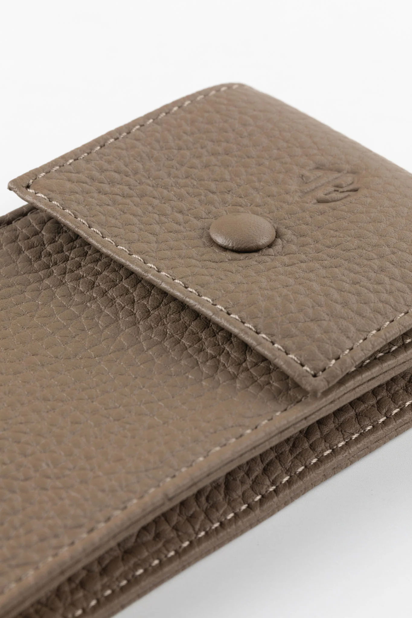 JPM Luxe Leather Watch Pouch in TAUPE - Image 7
