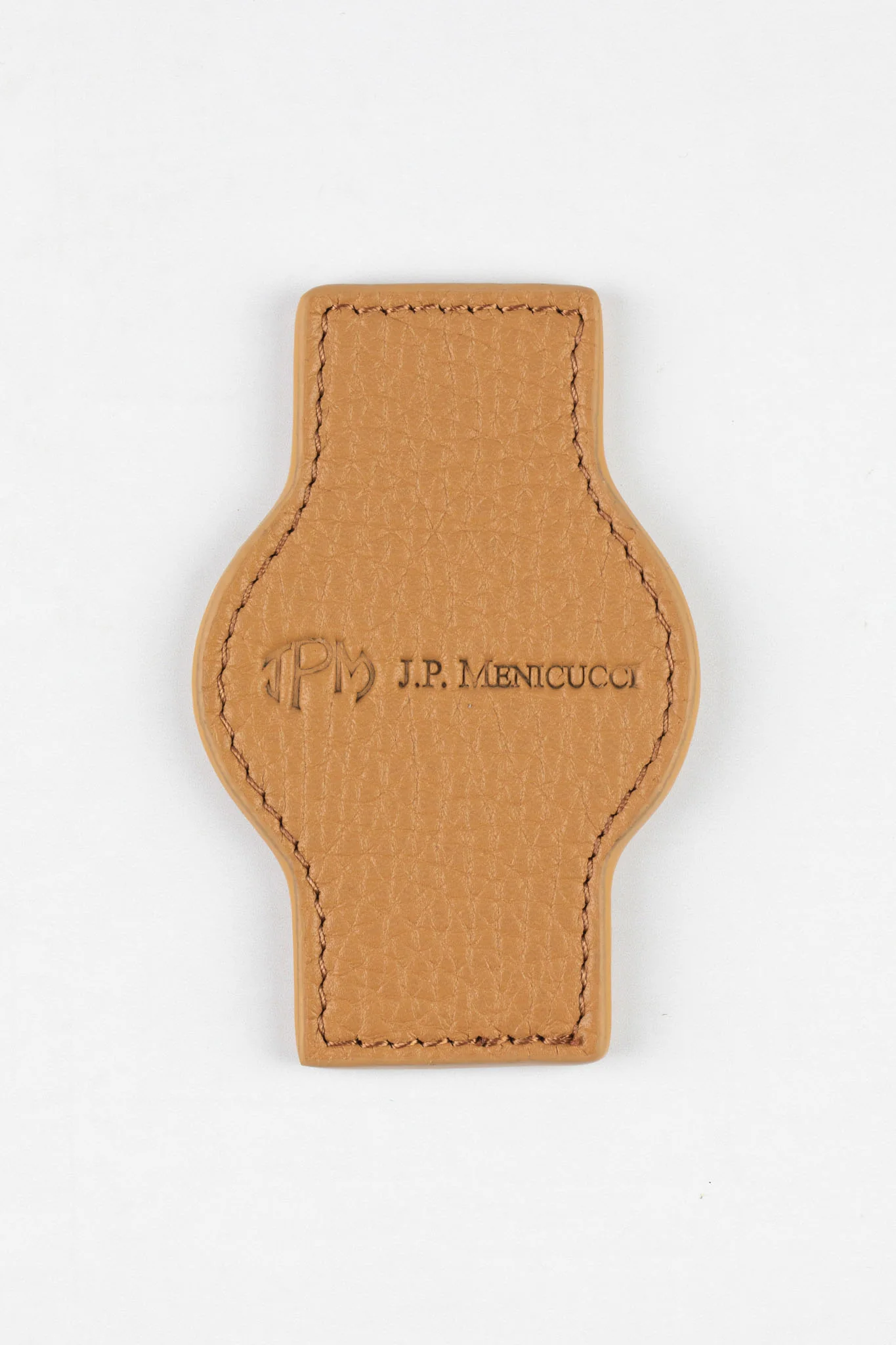 JPM Luxe Leather Watch Travel Pouch in CAMEL - Image 3