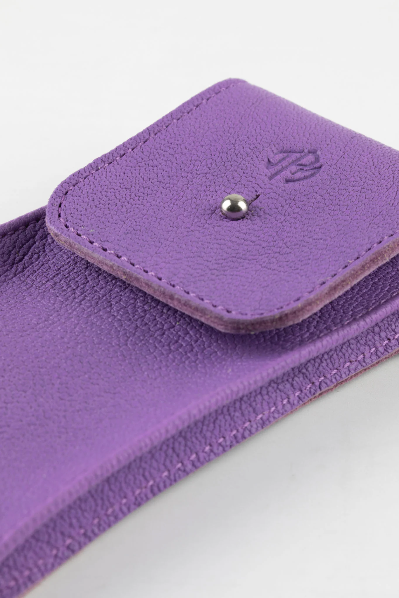 JPM Single Watch Leather Travel Pouch in PURPLE - Image 7