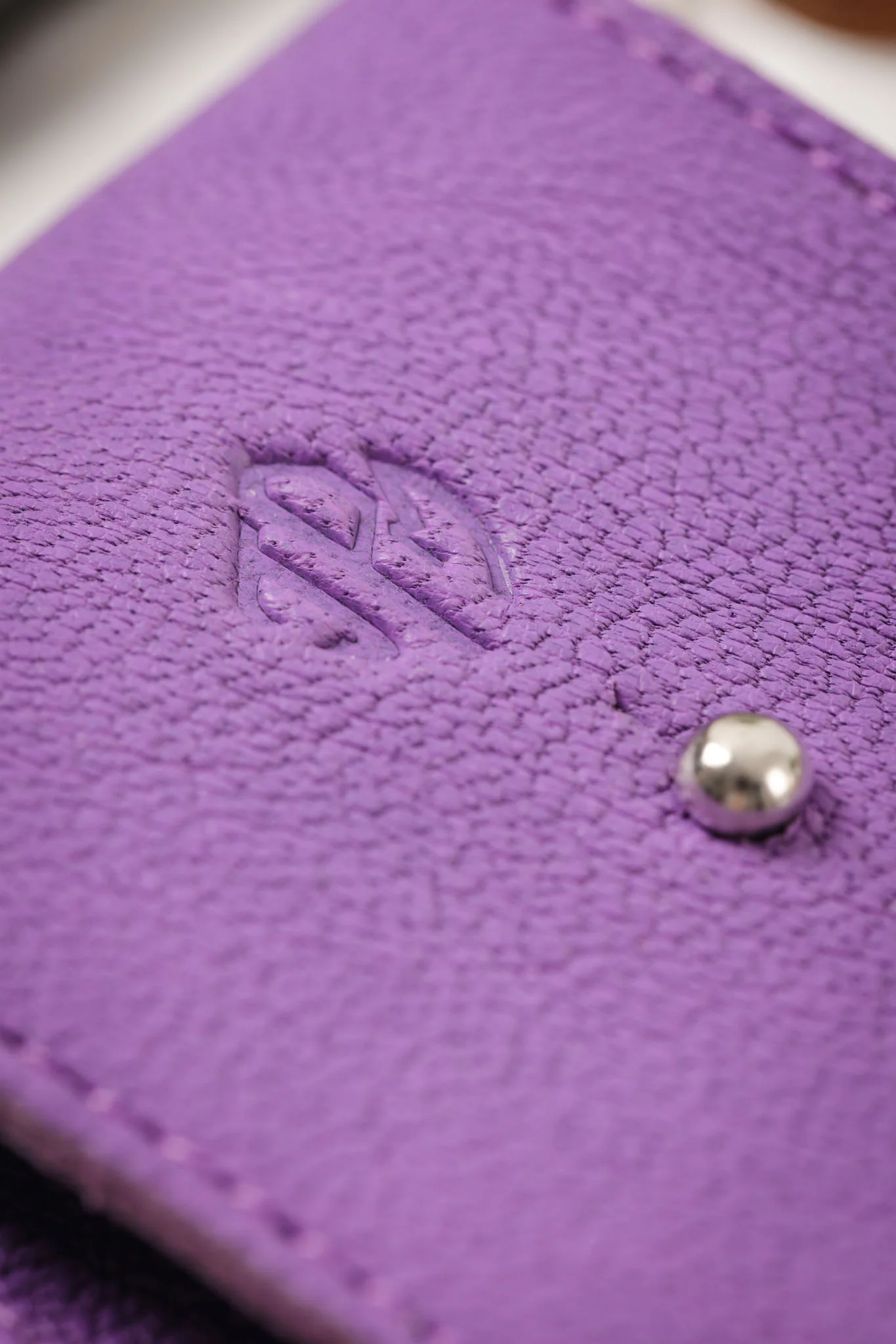 JPM Single Watch Leather Travel Pouch in PURPLE - Image 8
