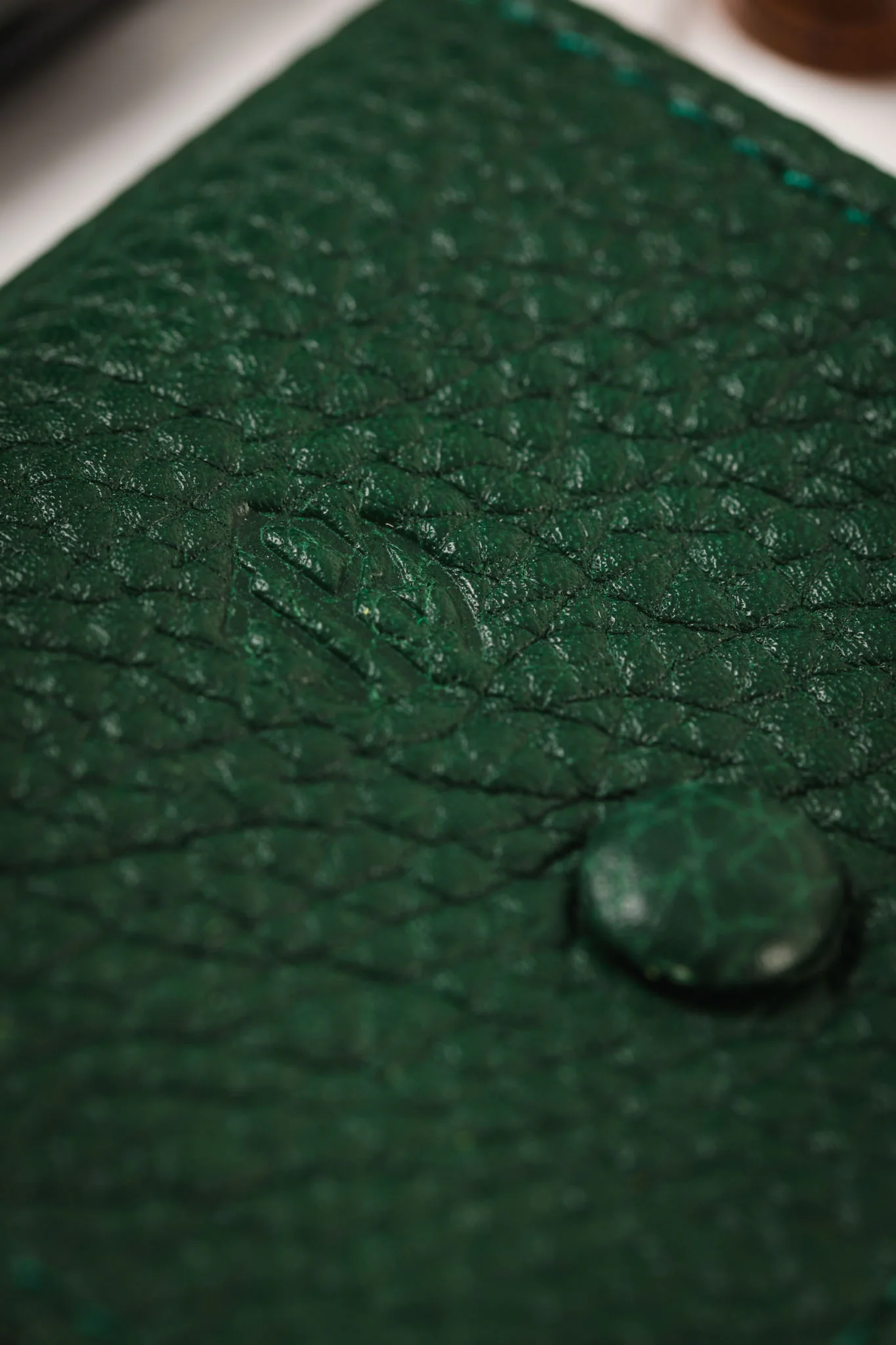 JPM Luxe Leather Watch Pouch in GREEN - Image 8