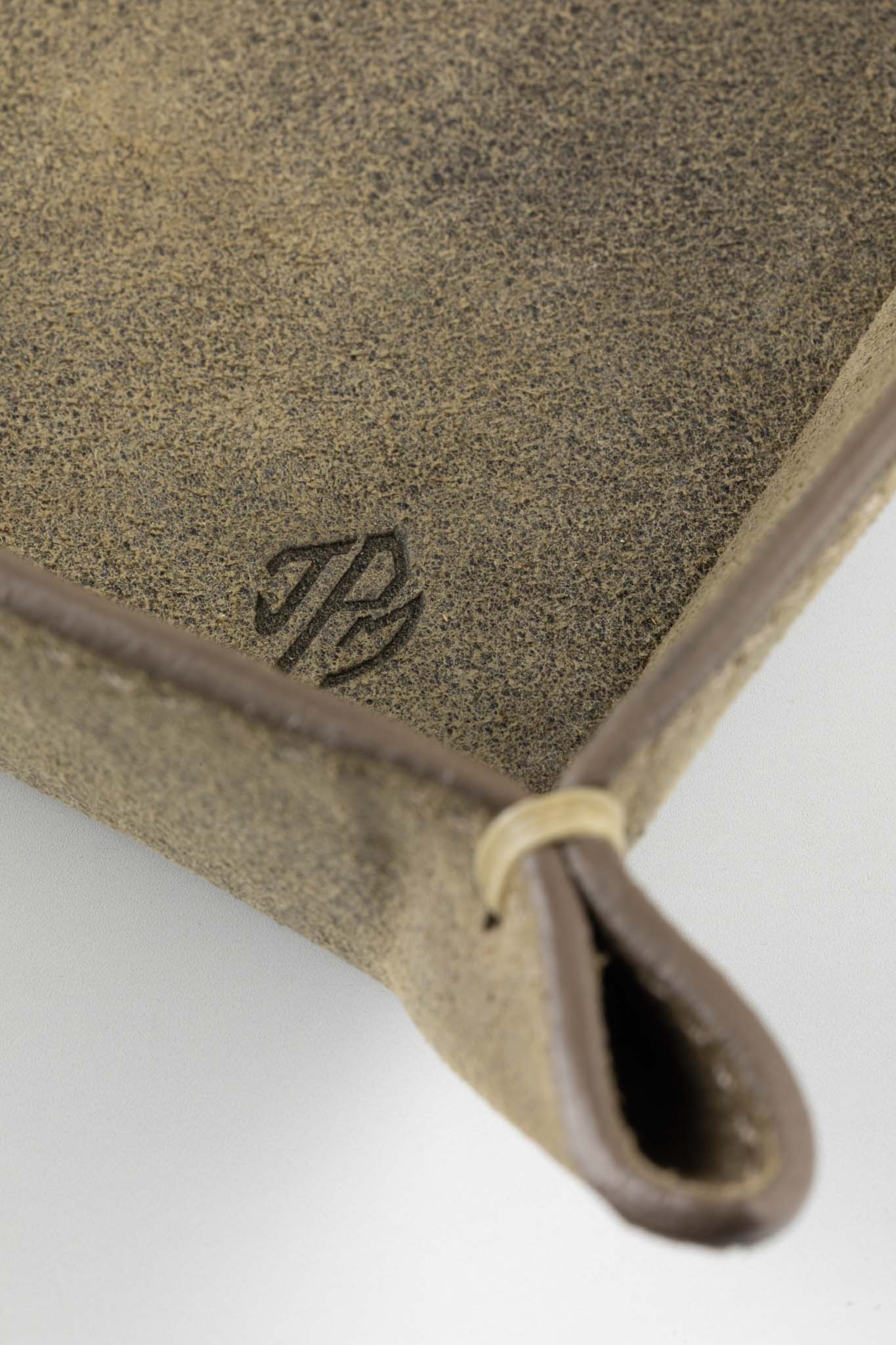 JPM Small Suede Leather Valet Tray in GREY - Image 3