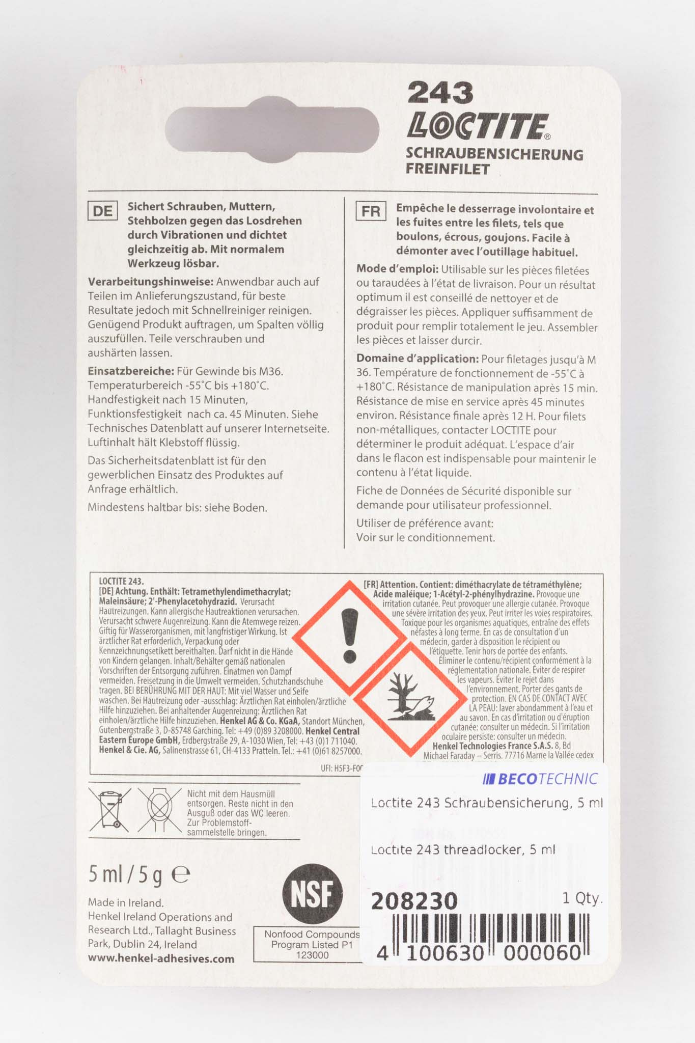 LOCTITE 243 Lock 'n' Seal Thread Lock - Image 6
