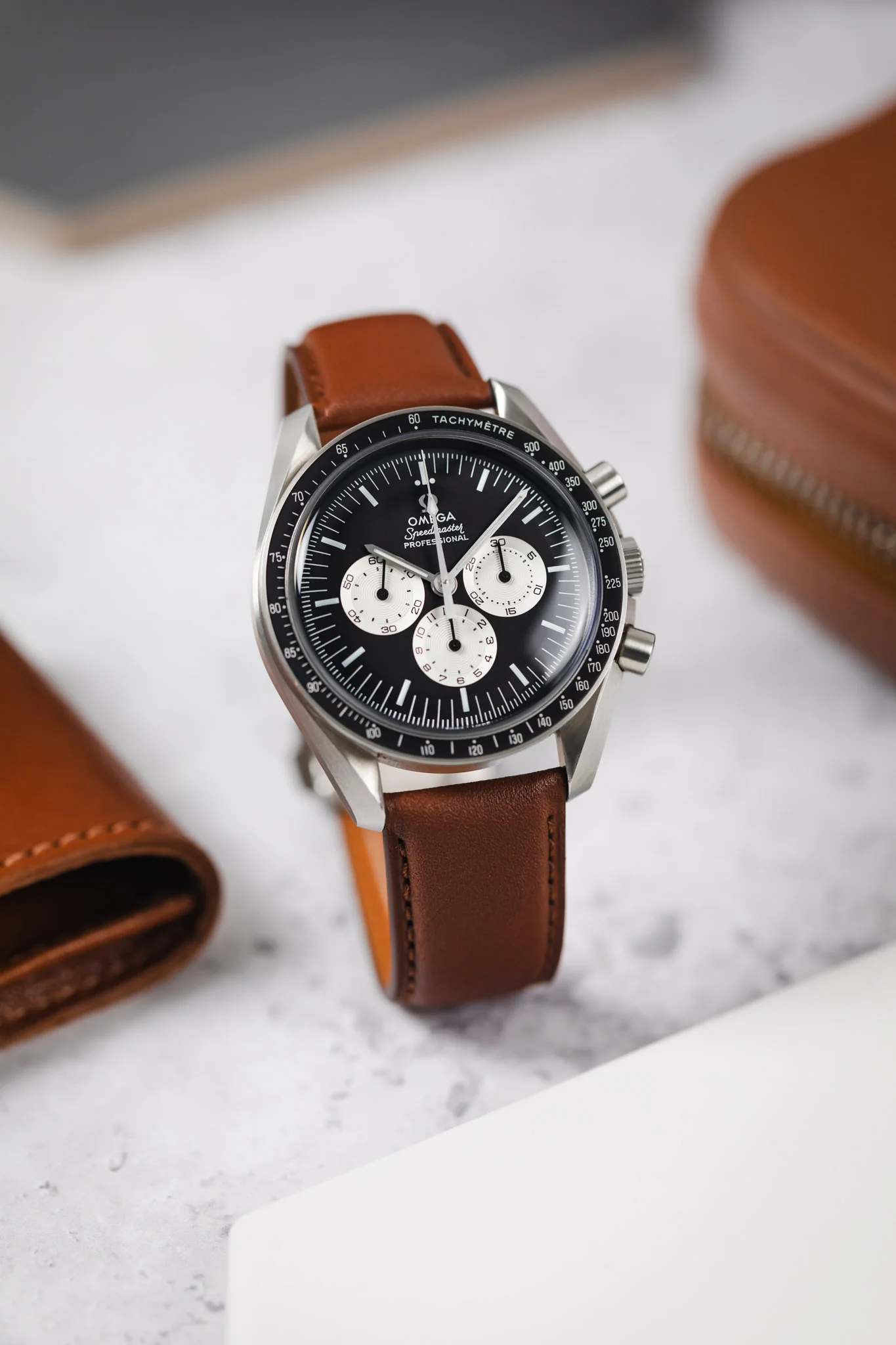 Lunar Deployment Baranil Watch Strap in Cognac - Image 4
