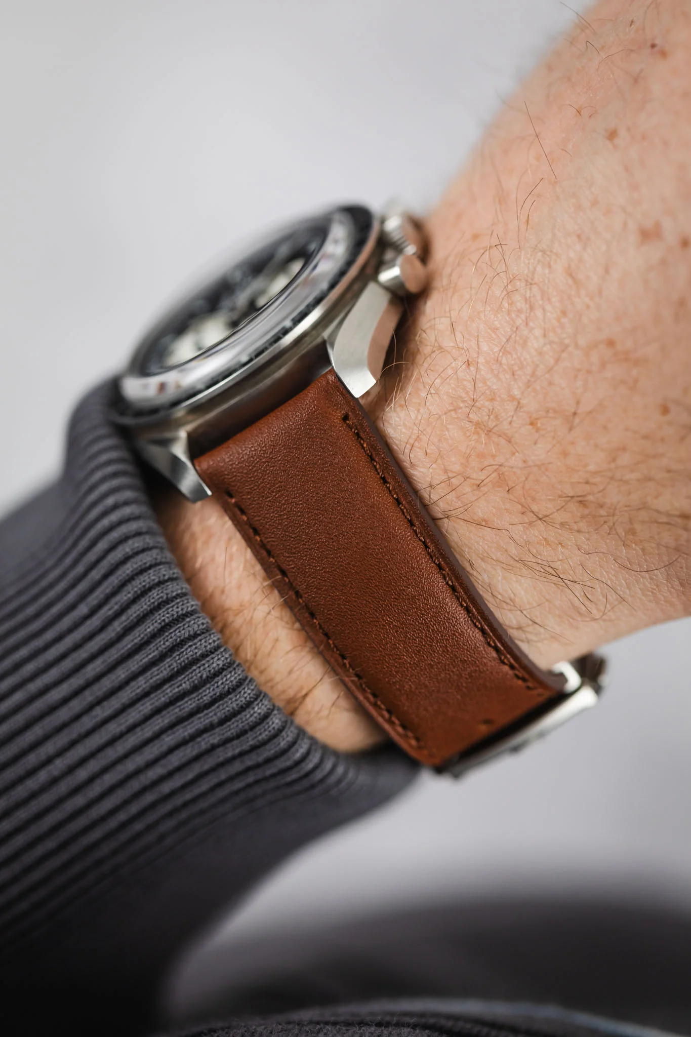 Lunar Deployment Baranil Watch Strap in Cognac - Image 6