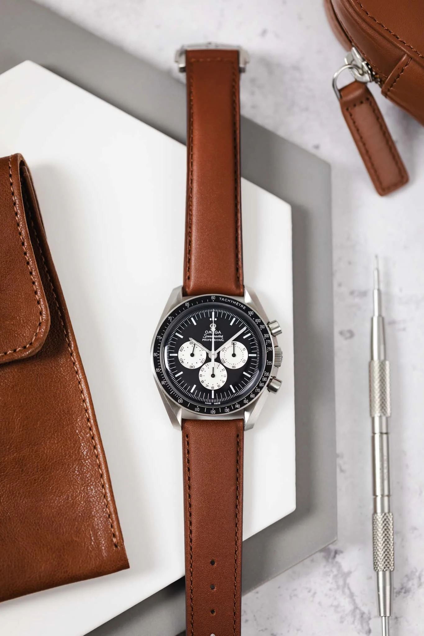 Lunar Deployment Baranil Watch Strap in Cognac - Image 7