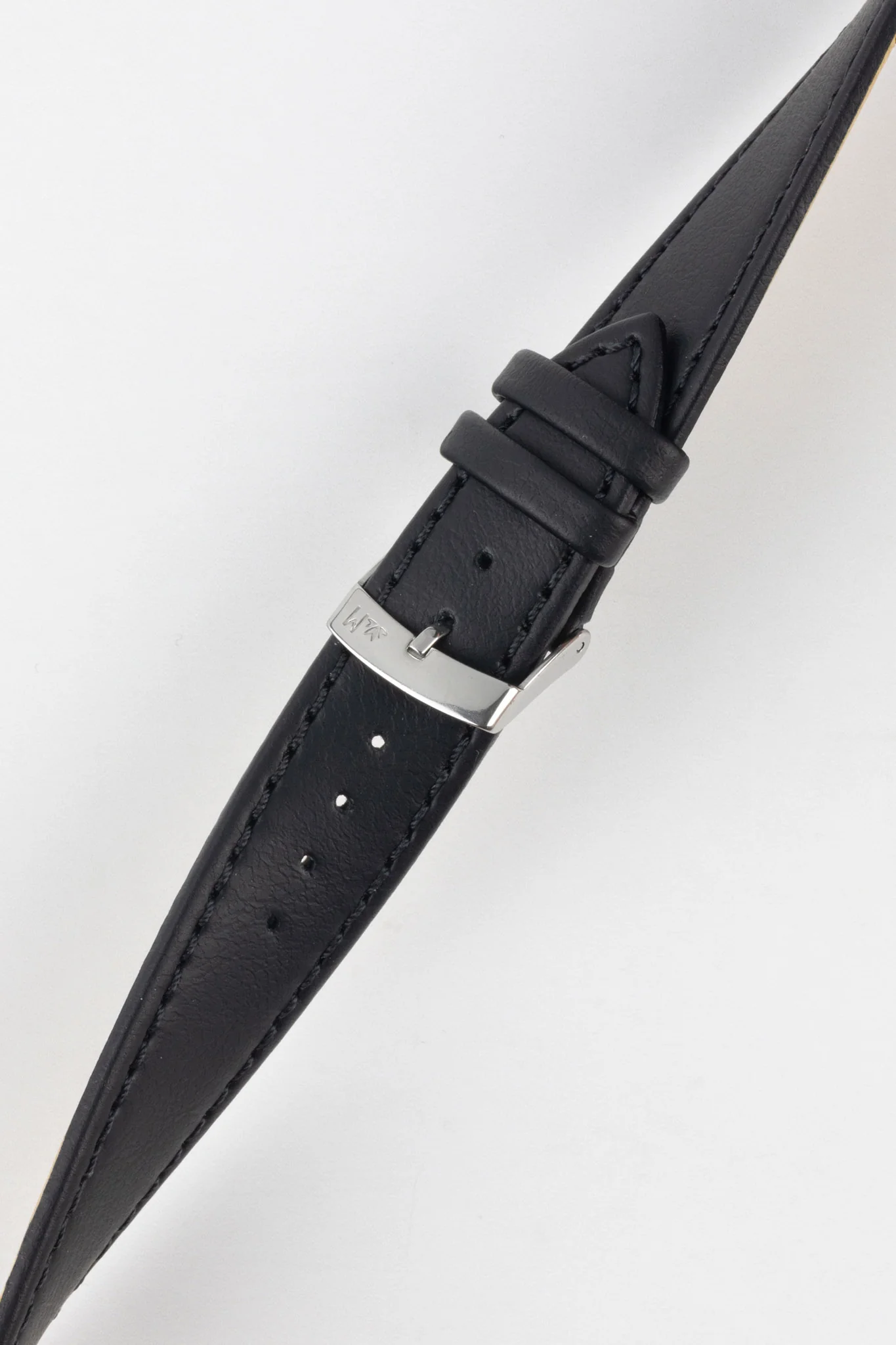 Morellato ABETE Buffalo-Embossed Vegan Leather Watch Strap in BLACK - Image 5