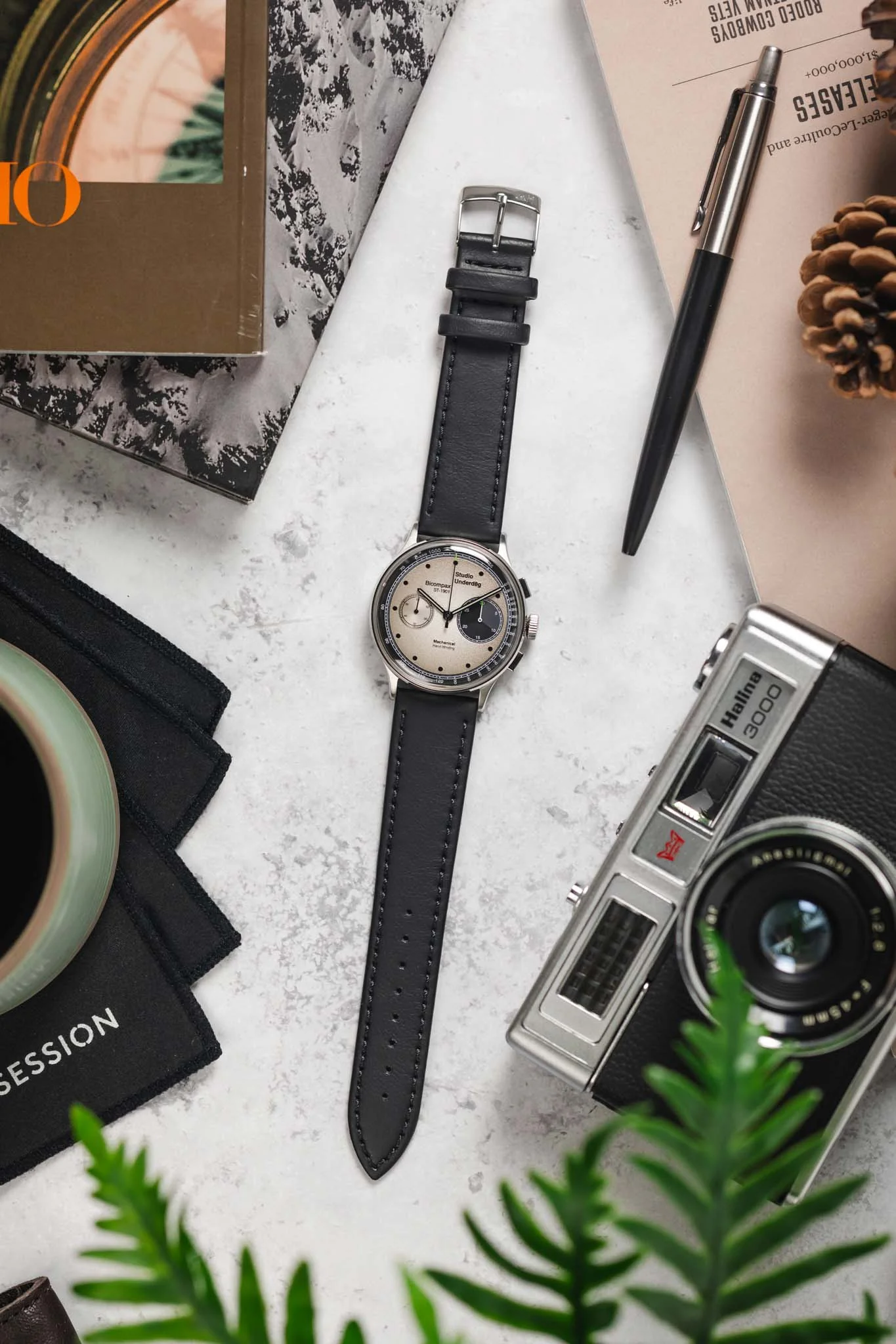 Morellato ABETE Buffalo-Embossed Vegan Leather Watch Strap in BLACK - Image 8