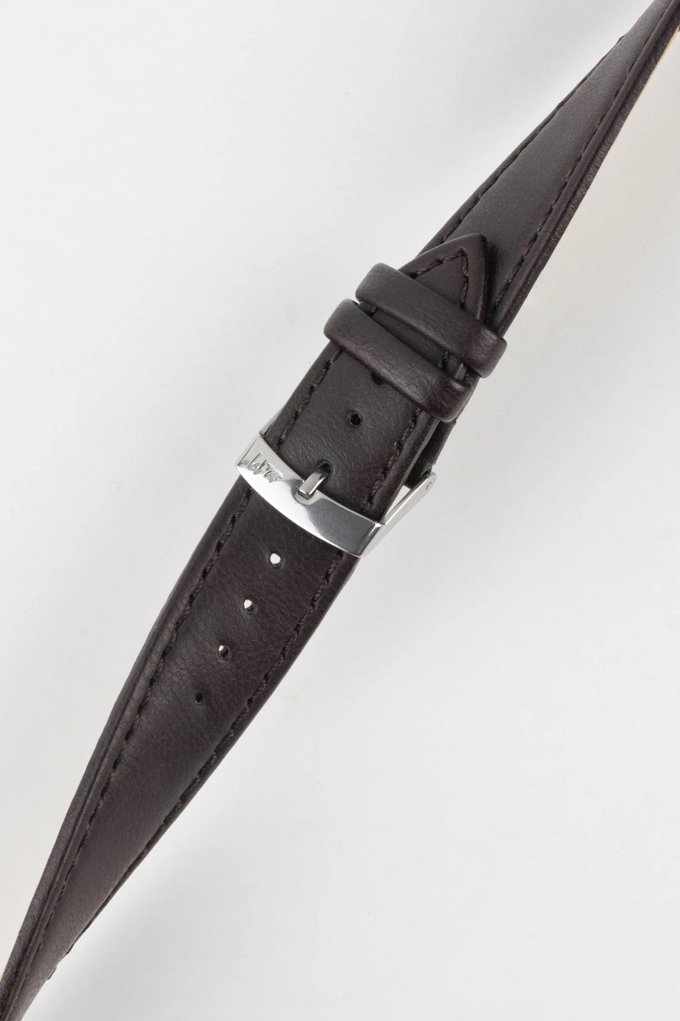 Morellato ABETE Buffalo-Embossed Vegan Leather Watch Strap in BROWN - Image 5