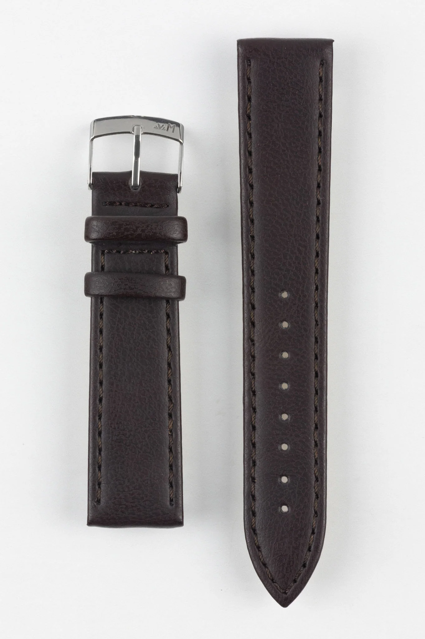 Morellato ABETE Buffalo-Embossed Vegan Leather Watch Strap in BROWN - Image 9