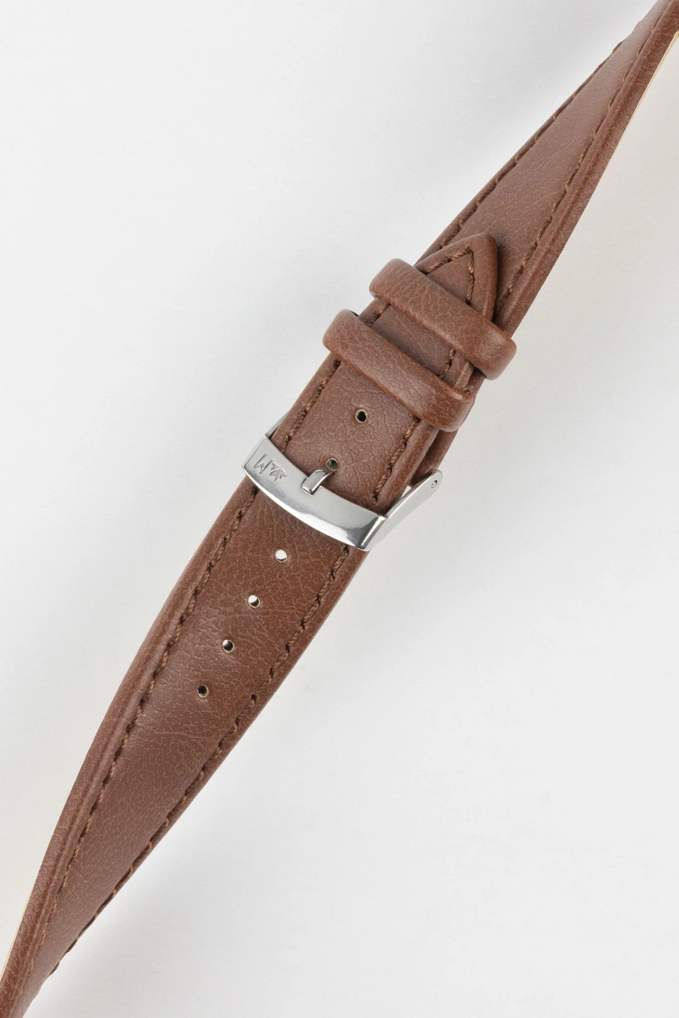 Morellato ABETE Buffalo-Embossed Vegan Leather Watch Strap in GOLD BROWN - Image 5