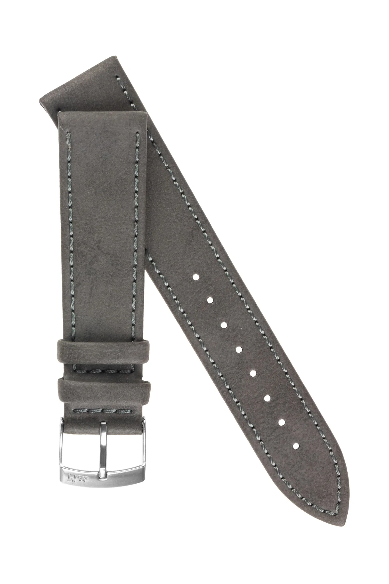 Morellato ABETE Buffalo-Embossed Vegan Leather Watch Strap in GREY - Image 5