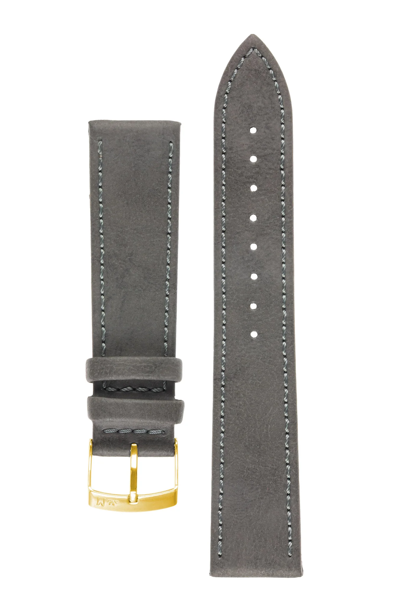 Morellato ABETE Buffalo-Embossed Vegan Leather Watch Strap in GREY - Image 8