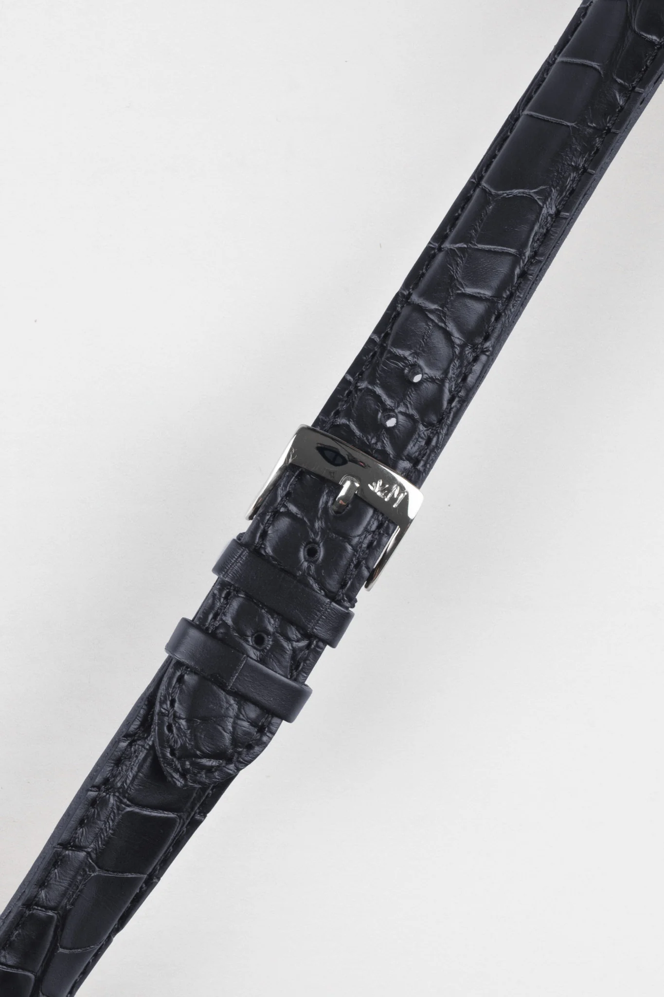 Morellato AMADEUS Genuine Alligator Watch Strap in DARK BLUE - Image 4