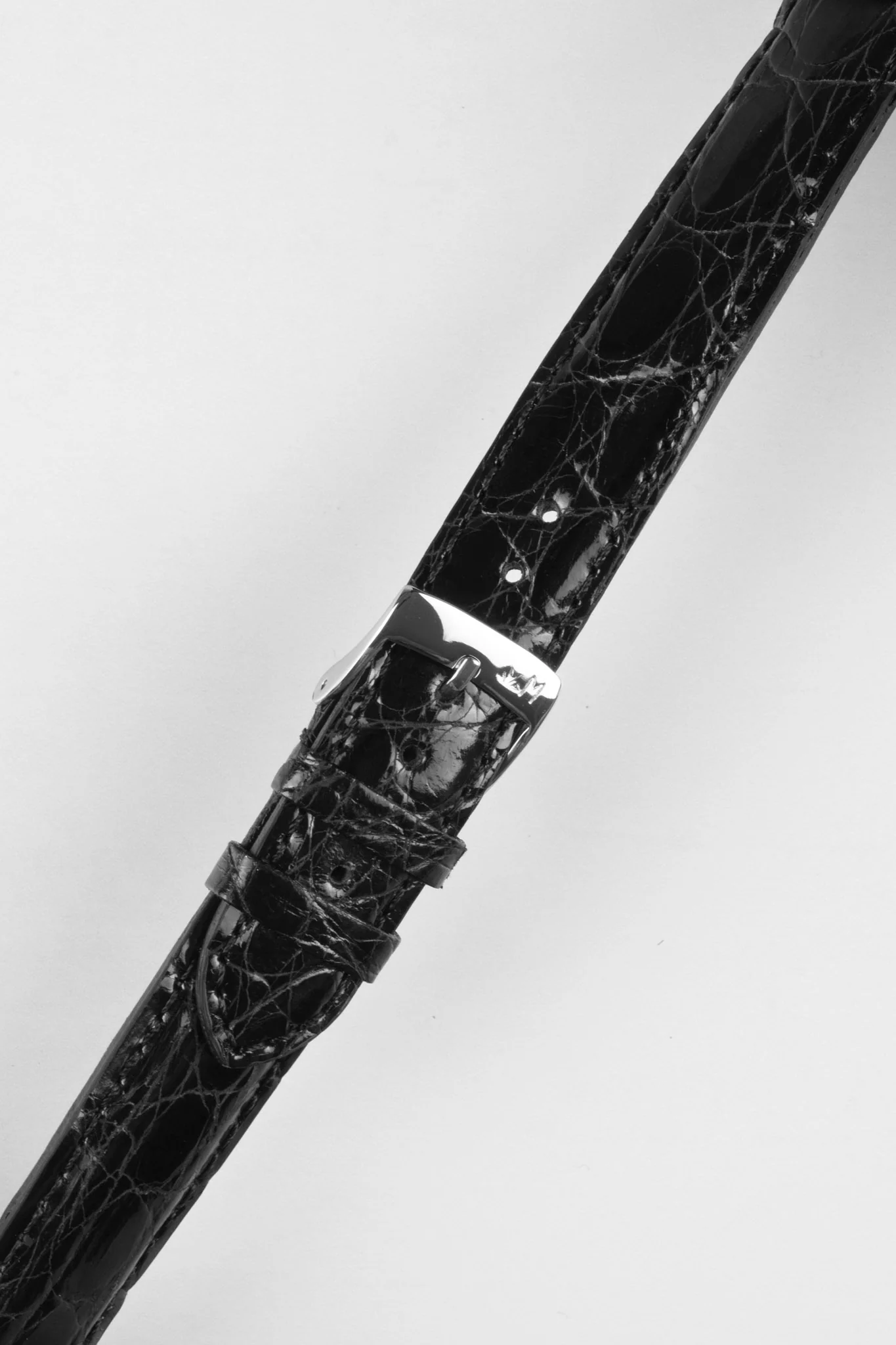 Morellato AMADEUS Genuine Crocodile Leather Watch Strap in BLACK - Image 4