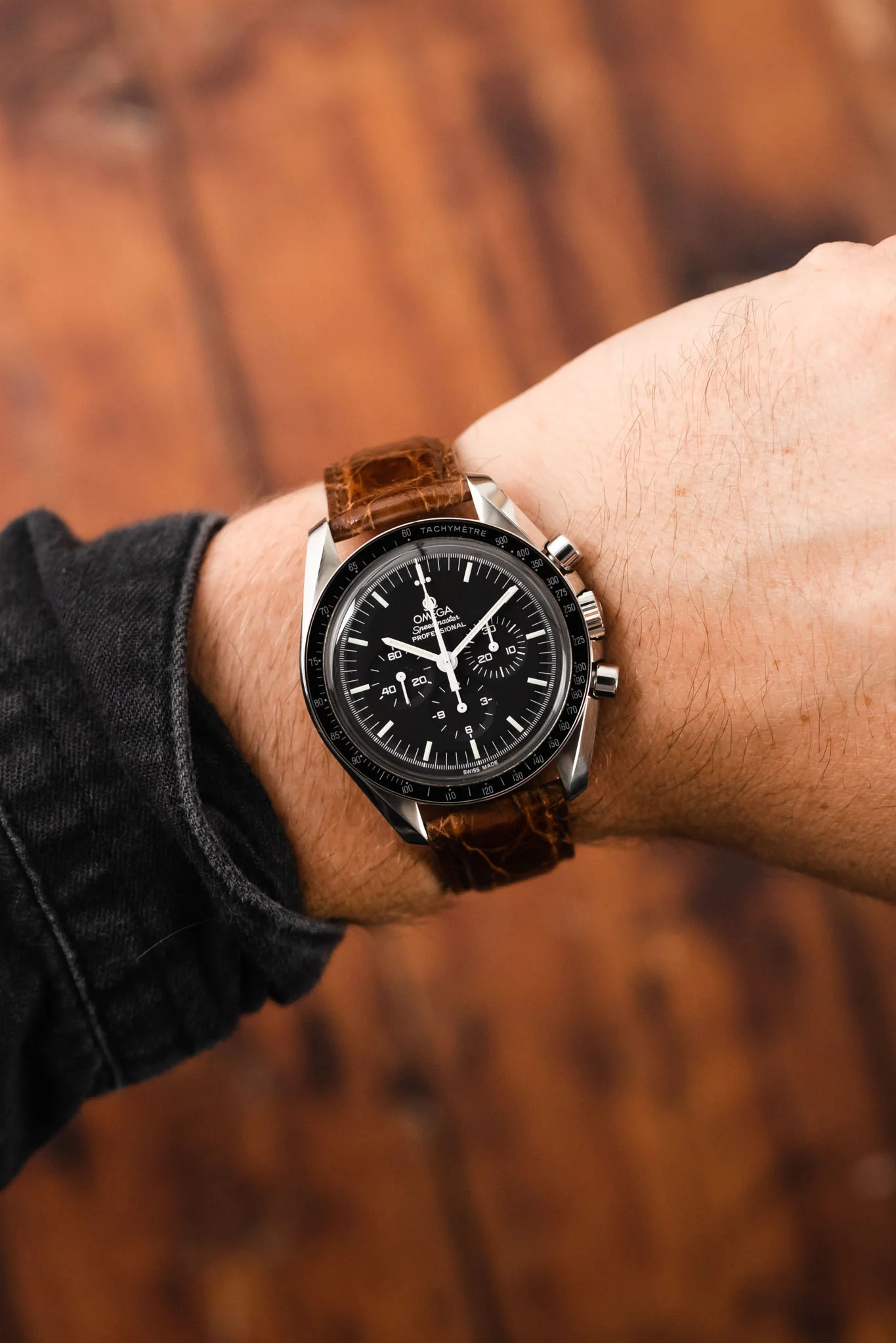 Morellato AMADEUS Genuine Crocodile Leather Watch Strap in BROWN - Image 2