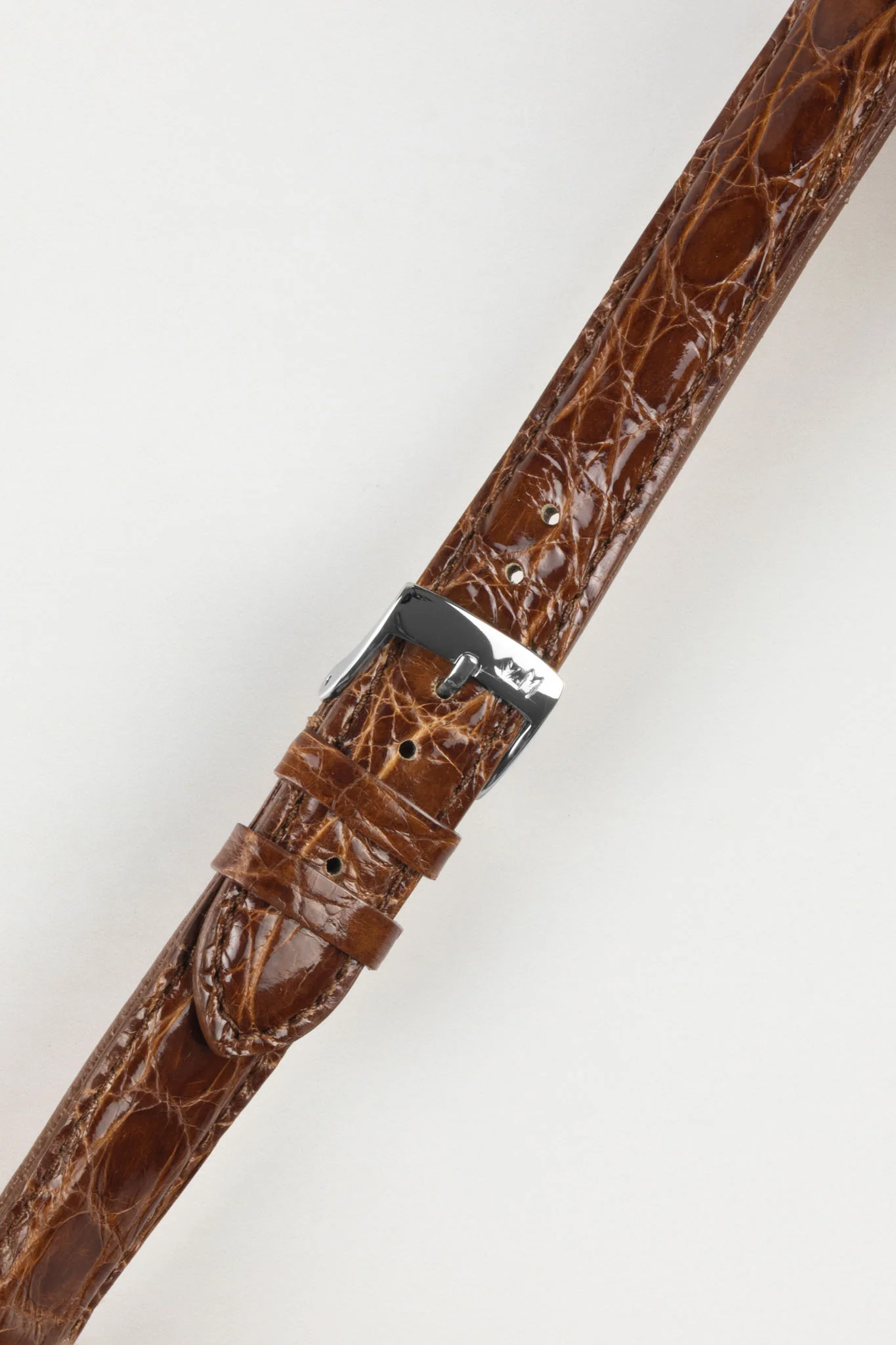 Morellato AMADEUS Genuine Crocodile Leather Watch Strap in BROWN - Image 4