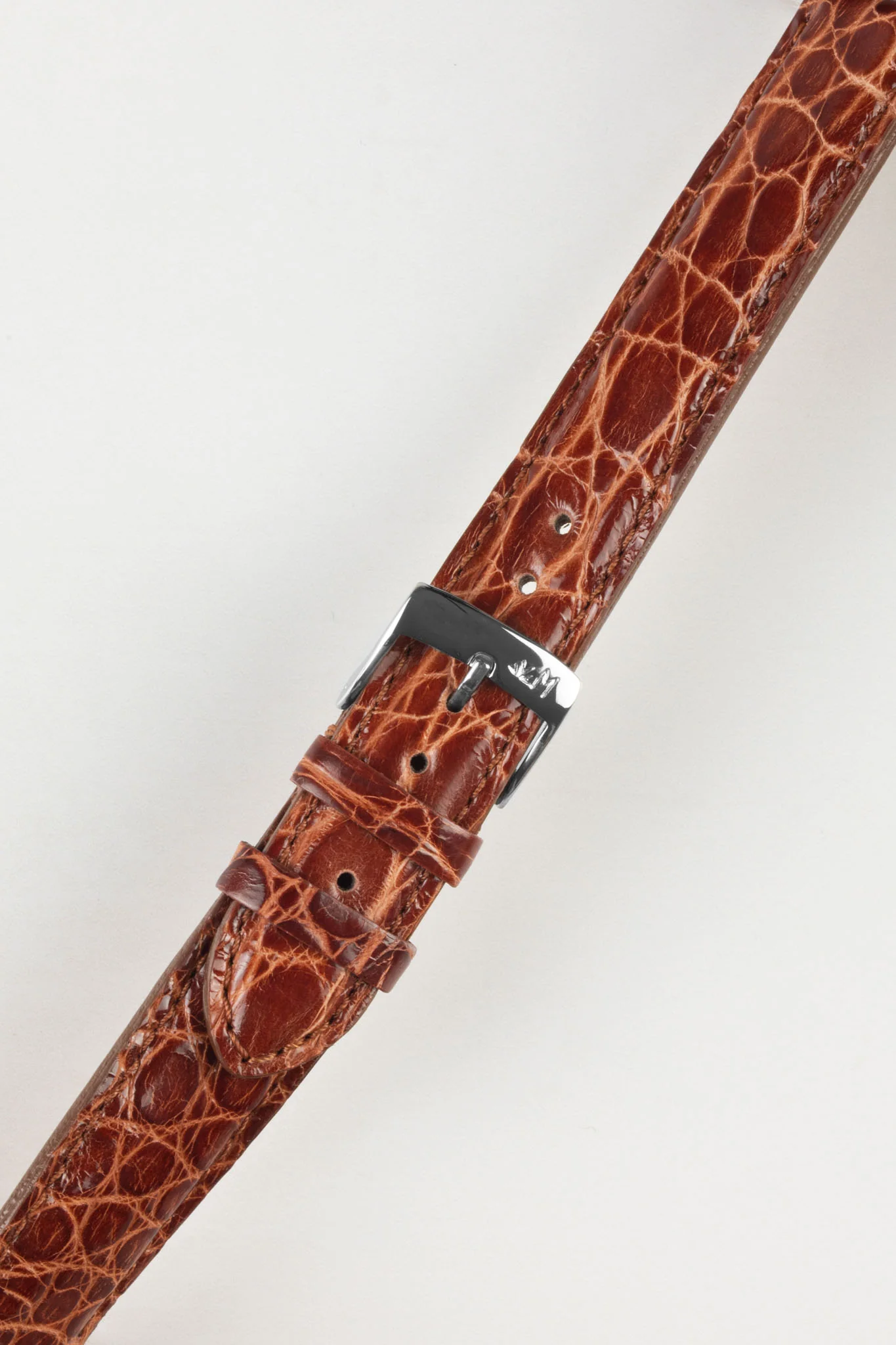 Morellato AMADEUS Genuine Crocodile Watch Strap in GOLD BROWN - Image 5