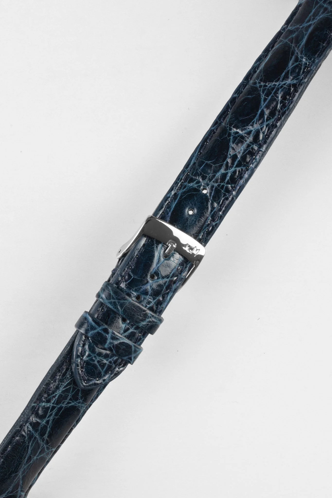 Morellato AMADEUS Genuine Crocodile Watch Strap in NAVY BLUE - Image 4