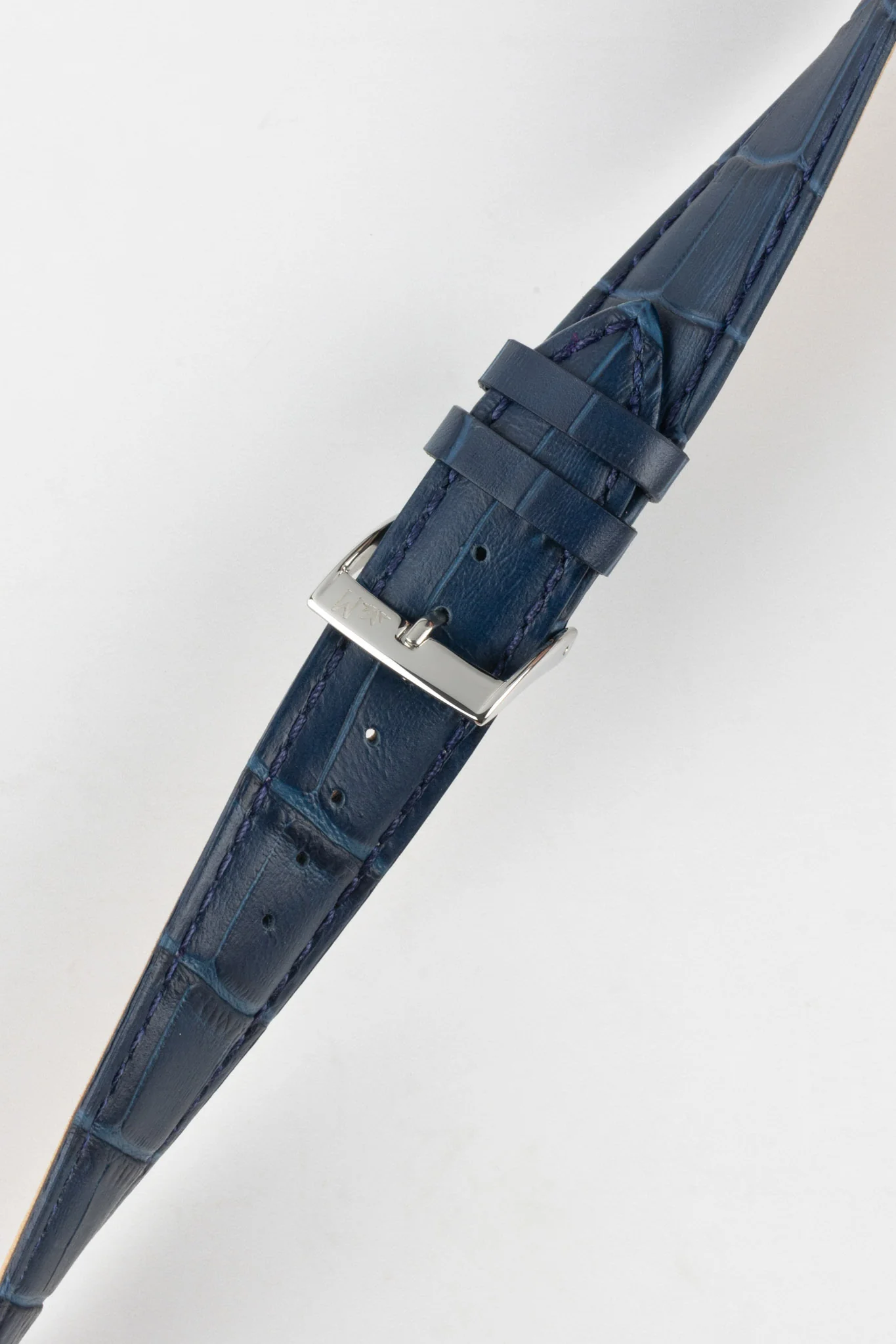 Morellato BOLLE Alligator-Embossed Calfskin Leather Watch Strap in BLUE - Image 5