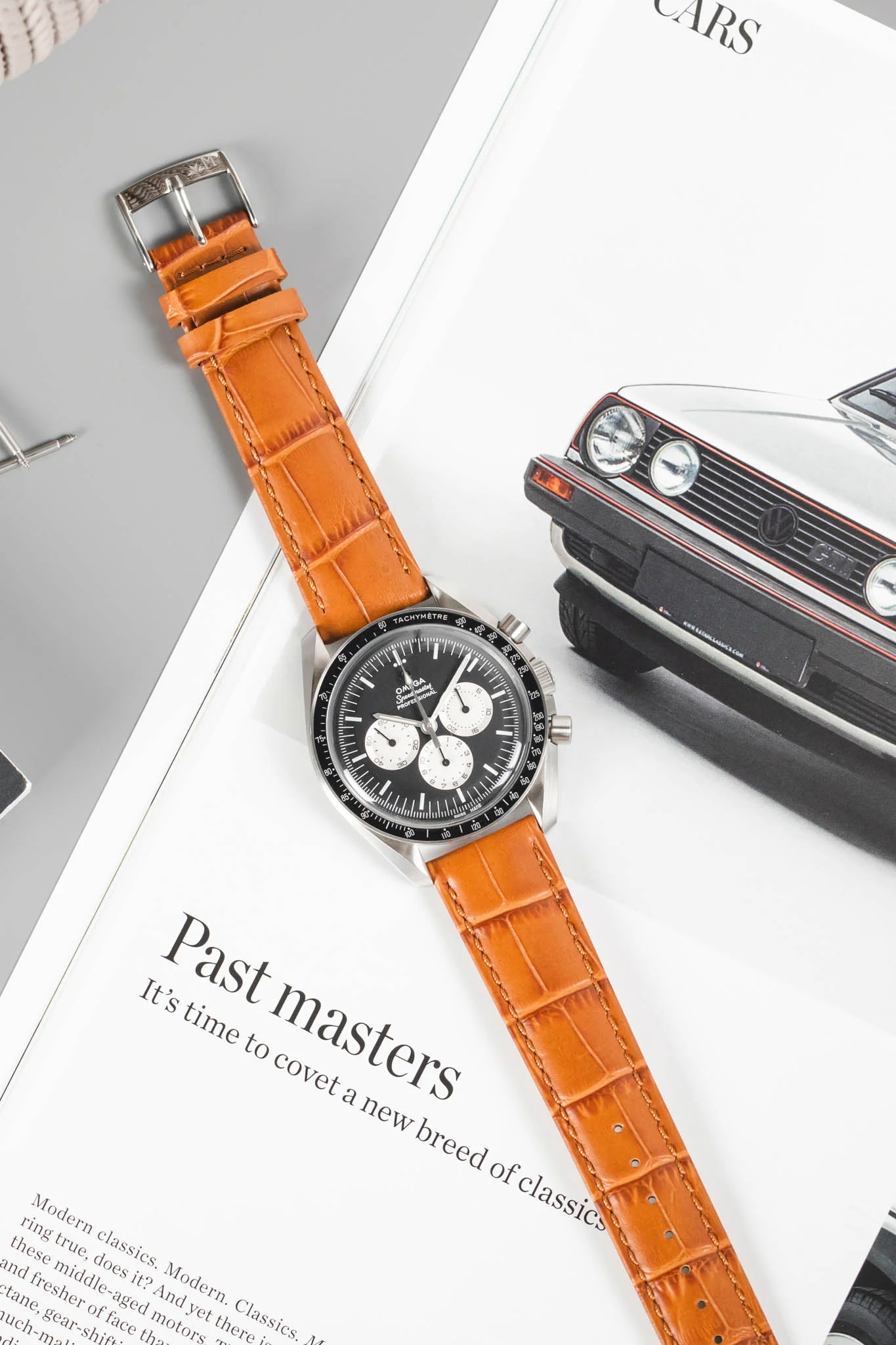 Morellato BOLLE Alligator-Embossed Calfskin Leather Watch Strap in HONEY - Image 8