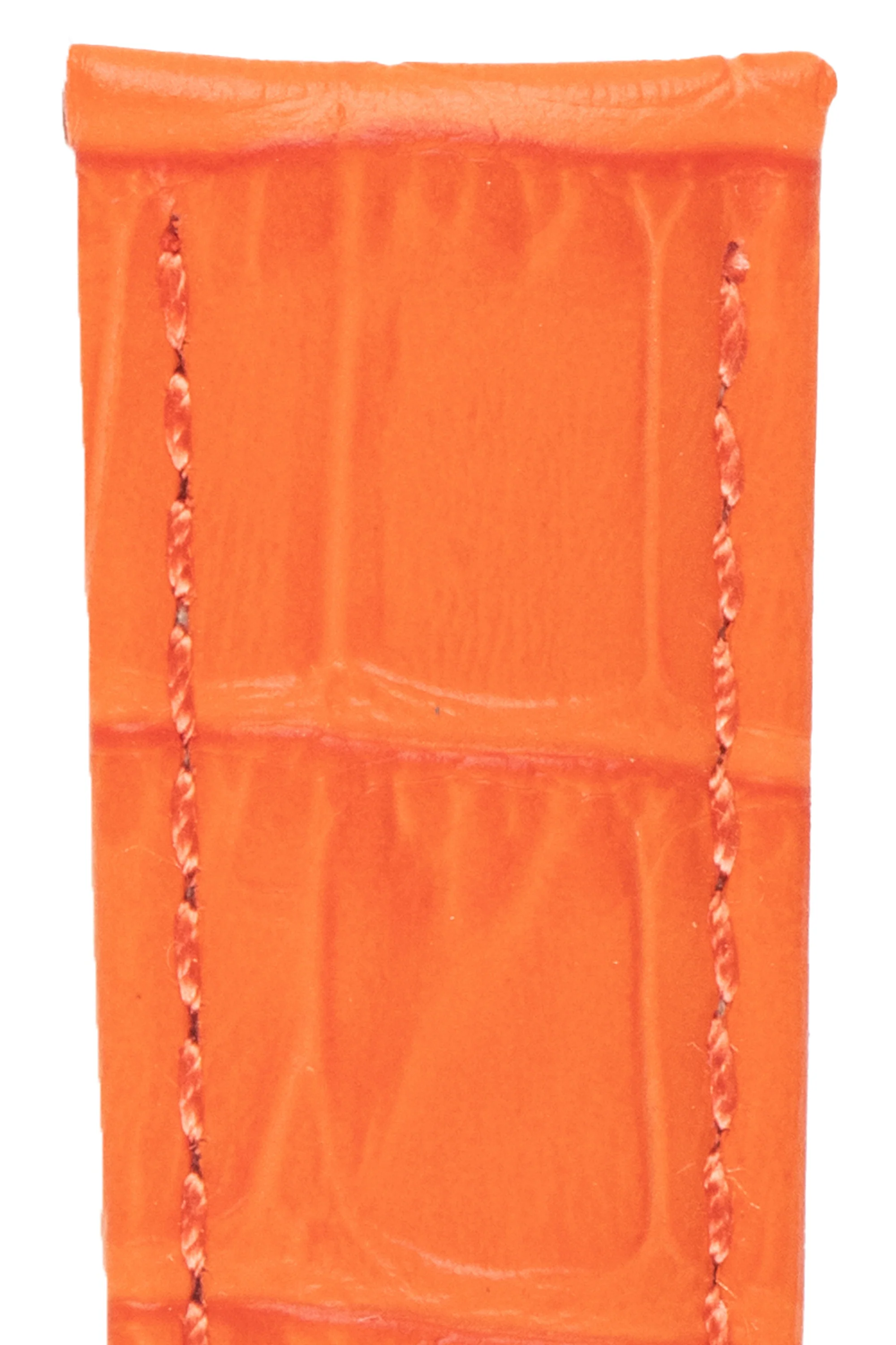 Morellato BOLLE Alligator-Embossed Calfskin Leather Watch Strap in ORANGE - Image 3